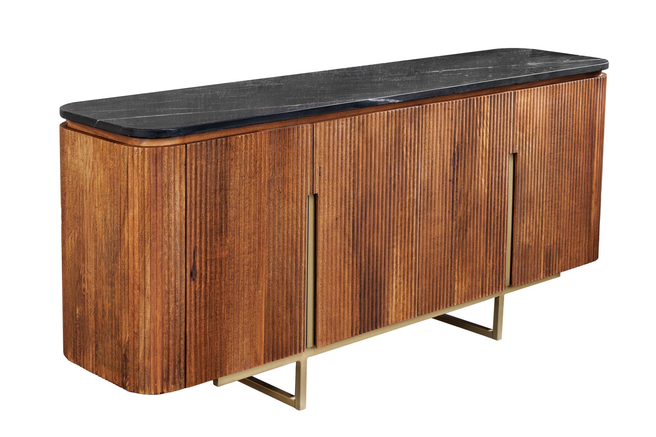 Sideboard Marmor Holz Metall 160 cm breit Art Déco Design