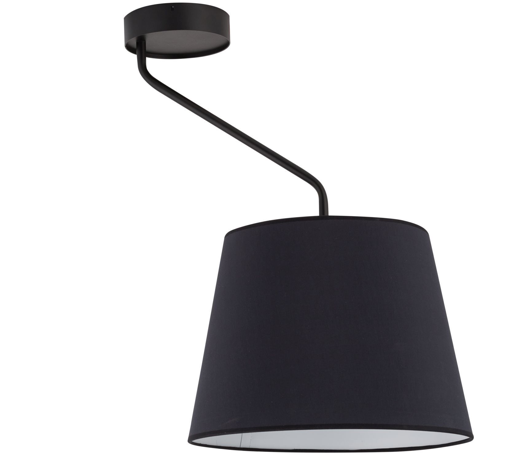 Schwarze Deckenlampe Metall Kunststoff E27 wohnlich