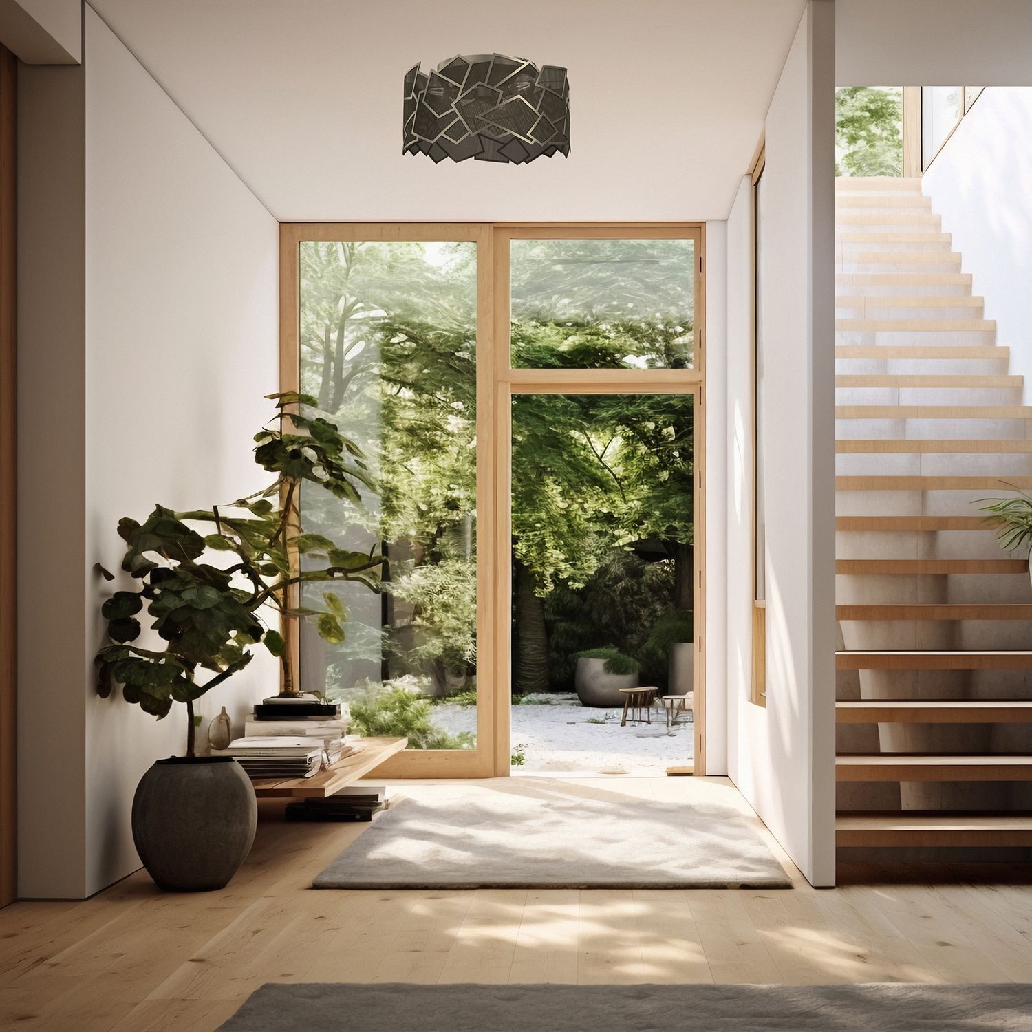 Dekorative Wandlampe Metall in Gold B:49,5 cm Modern Drinnen, Innenarchitektur, Pflanze, Foyer, Fußboden