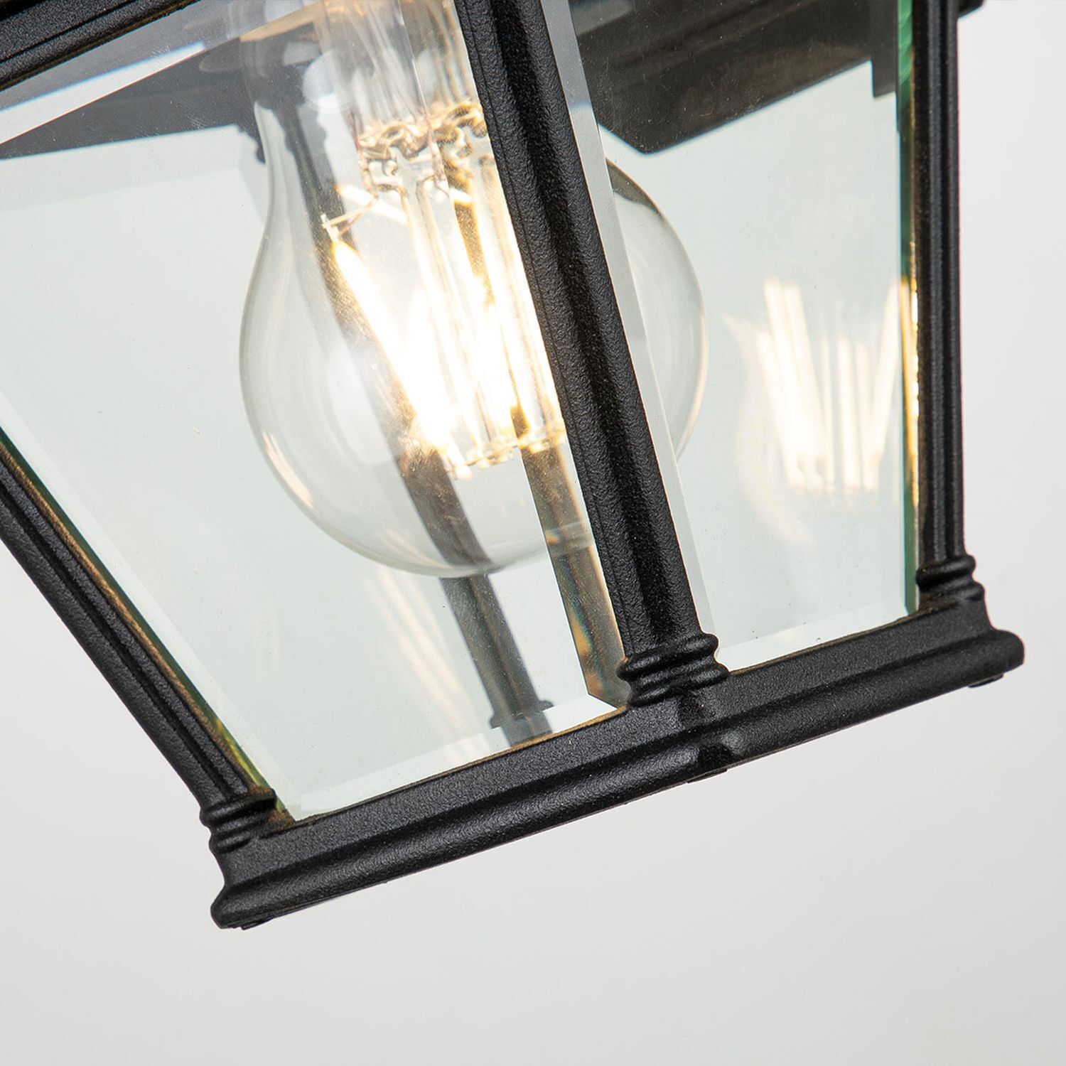 Wandlampe außen Aluminium Glas 27,4 cm hoch IP44 E27