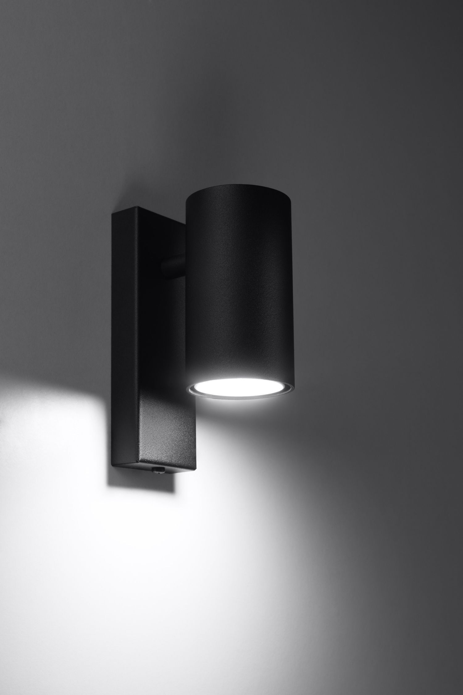 Wandlampe Modern klein Schwarz Metall GU10 Downlight