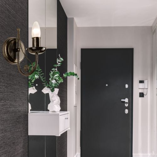 Elegante Wandlampe KELSIE Schwarz Rustikal Lampe