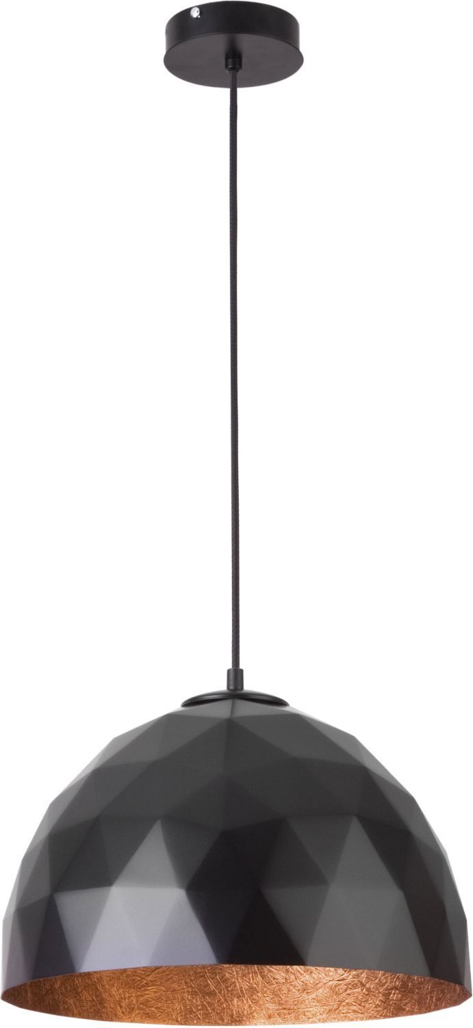Design Pendellampe Schwarz Kupfer