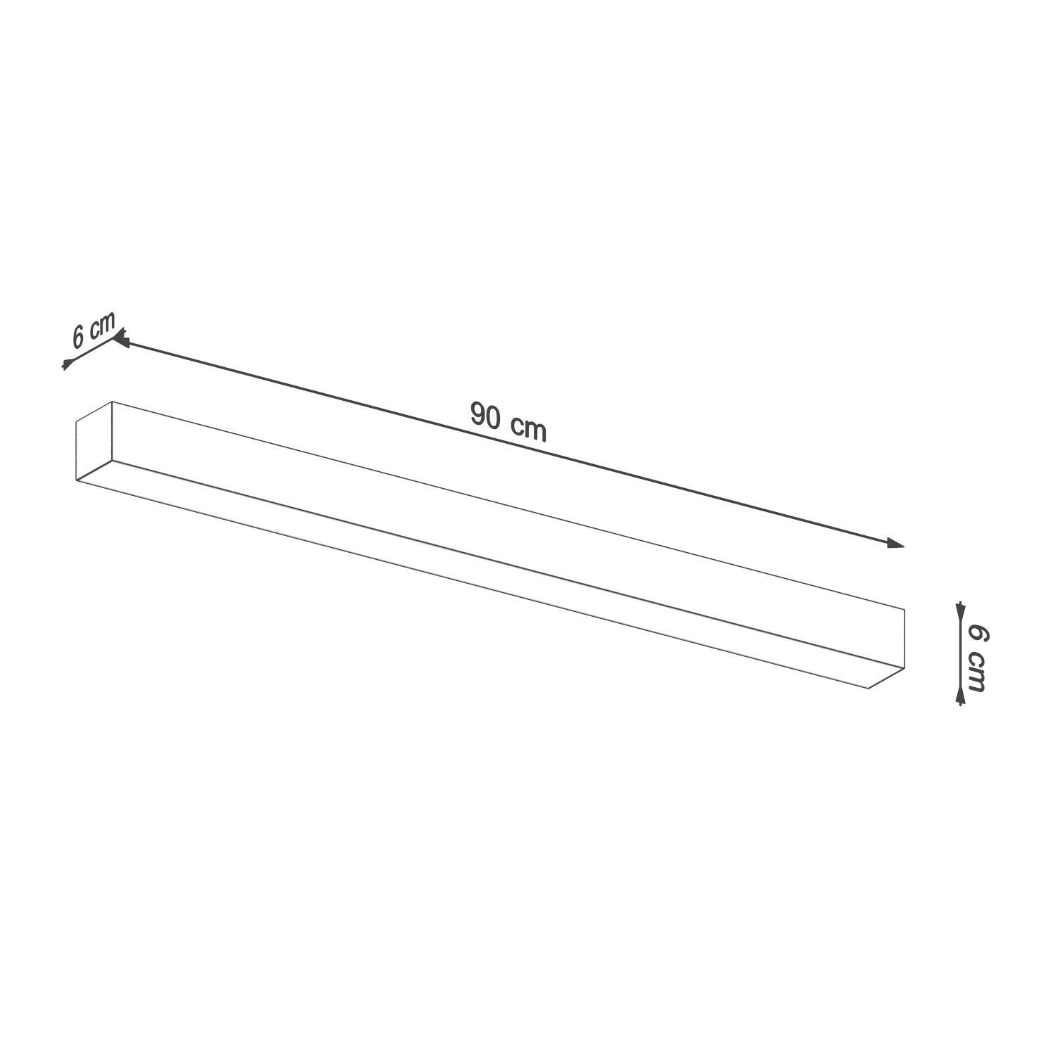 LED Deckenlampe 4000 K 3120 lm blendarm 90 cm lang