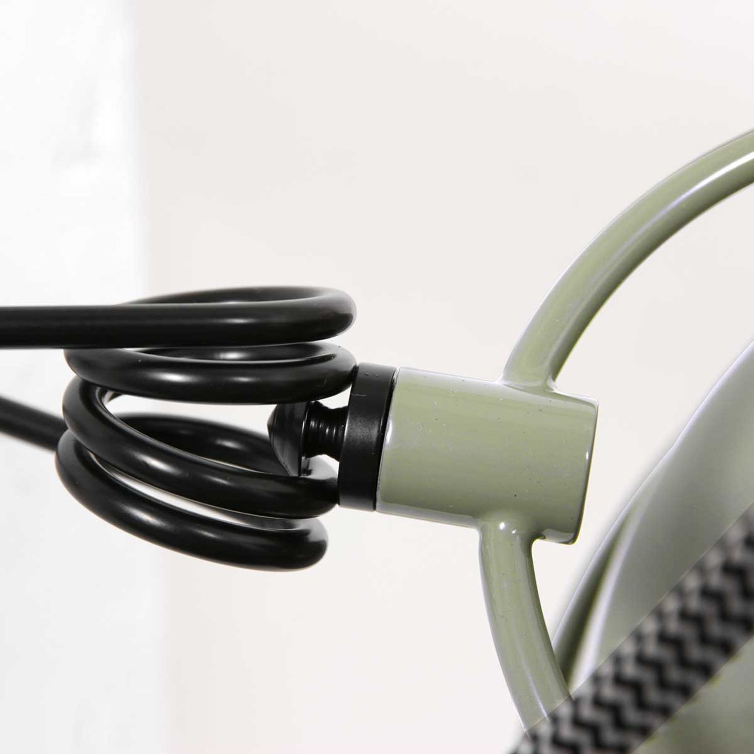 Wandstrahler mit Stecker Grün Weiß T:36 cm E27 flexibel