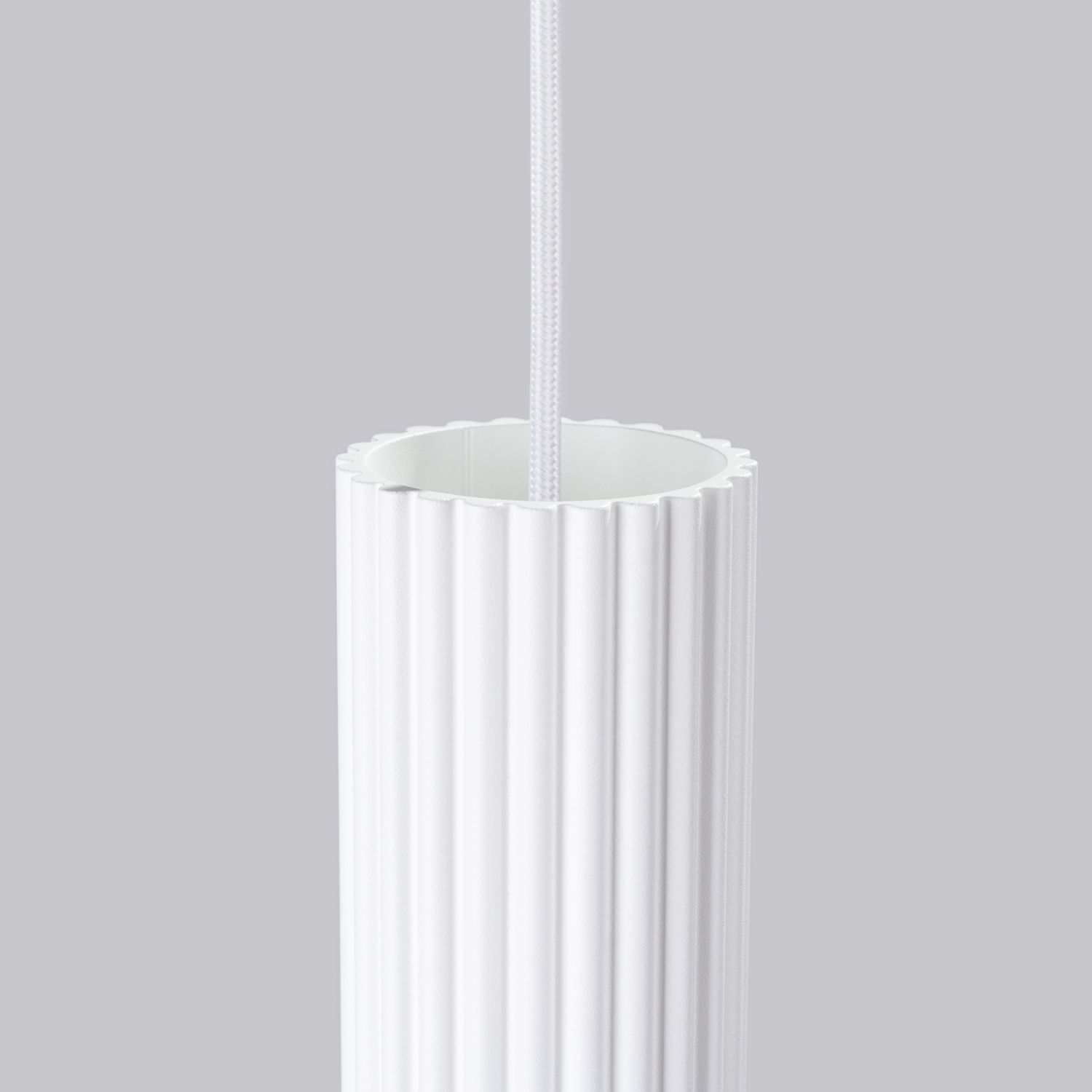 Hängeleuchte 3-flammig GU10 B: 45 cm schmal Weiß Modern Krug, Töpferei, Vase, Lampe
