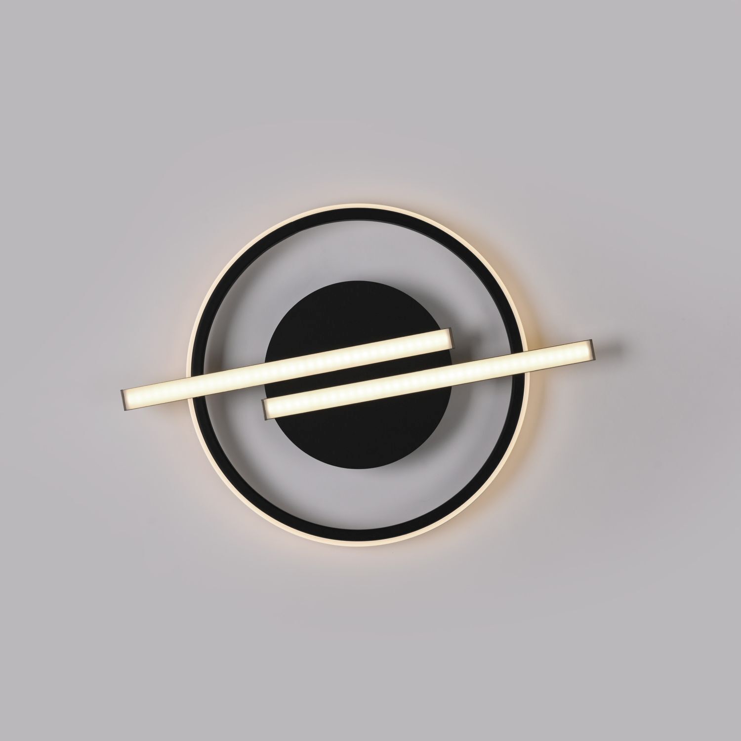 LED Deckenlampe Modern Schwarz Messing 3000 K dimmbar
