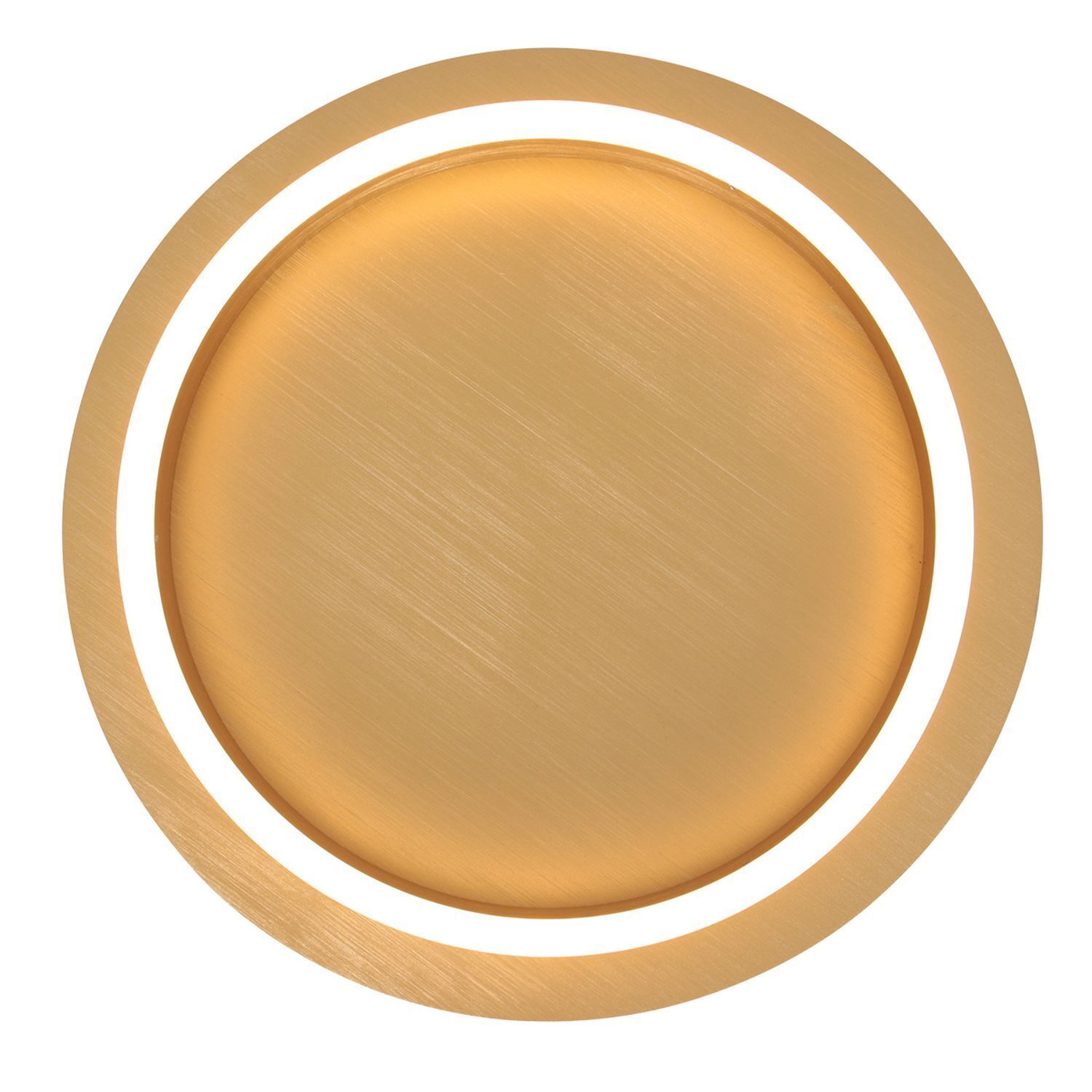 LED Deckenlampe Metall Kunststoff in Gold B:32 cm Ring Bronze, Teller, Gold