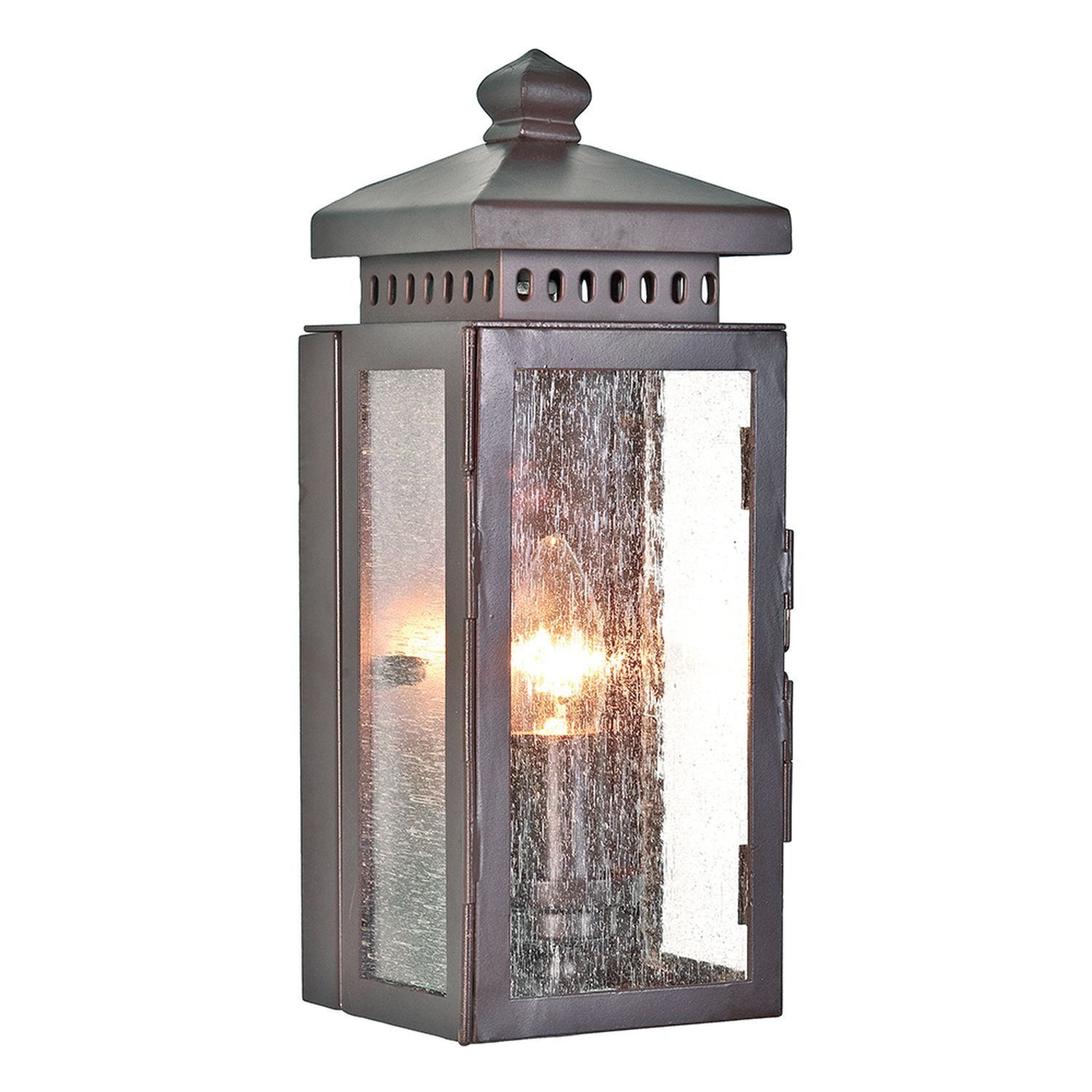 Wandleuchte STRATFORD Braun Aluminium IP43 Vintage