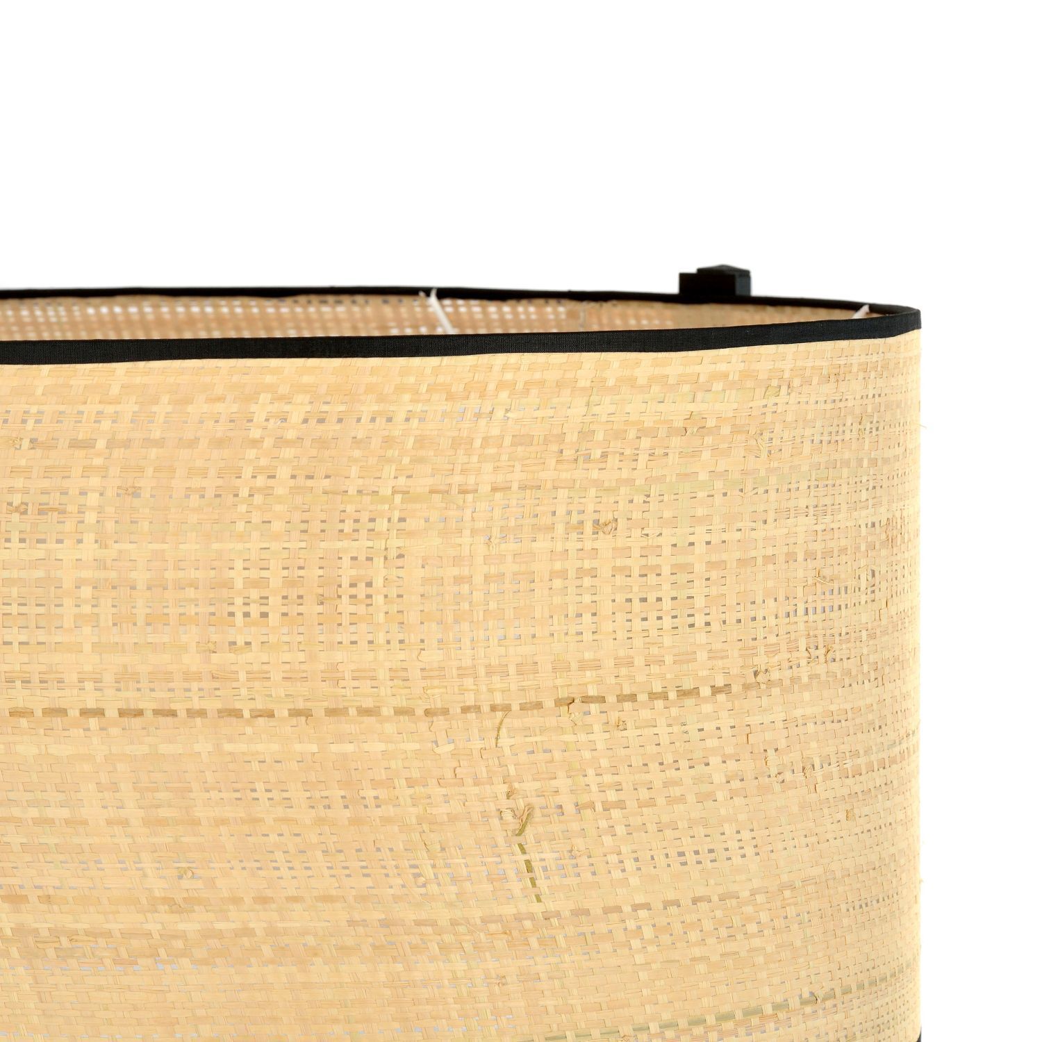 Stehlampe Metall Rattan 157 cm Modern in Schwarz Natur E27