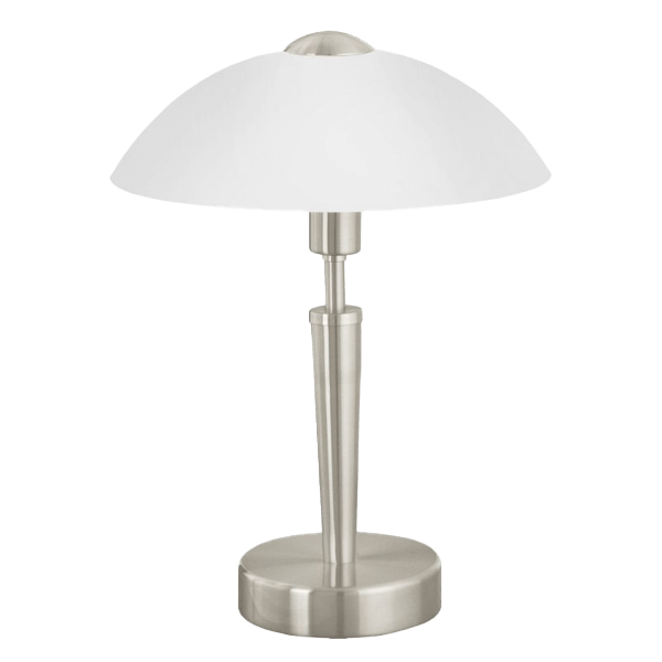 Tischlampe, Metall, Silbern, Schirm, Modern