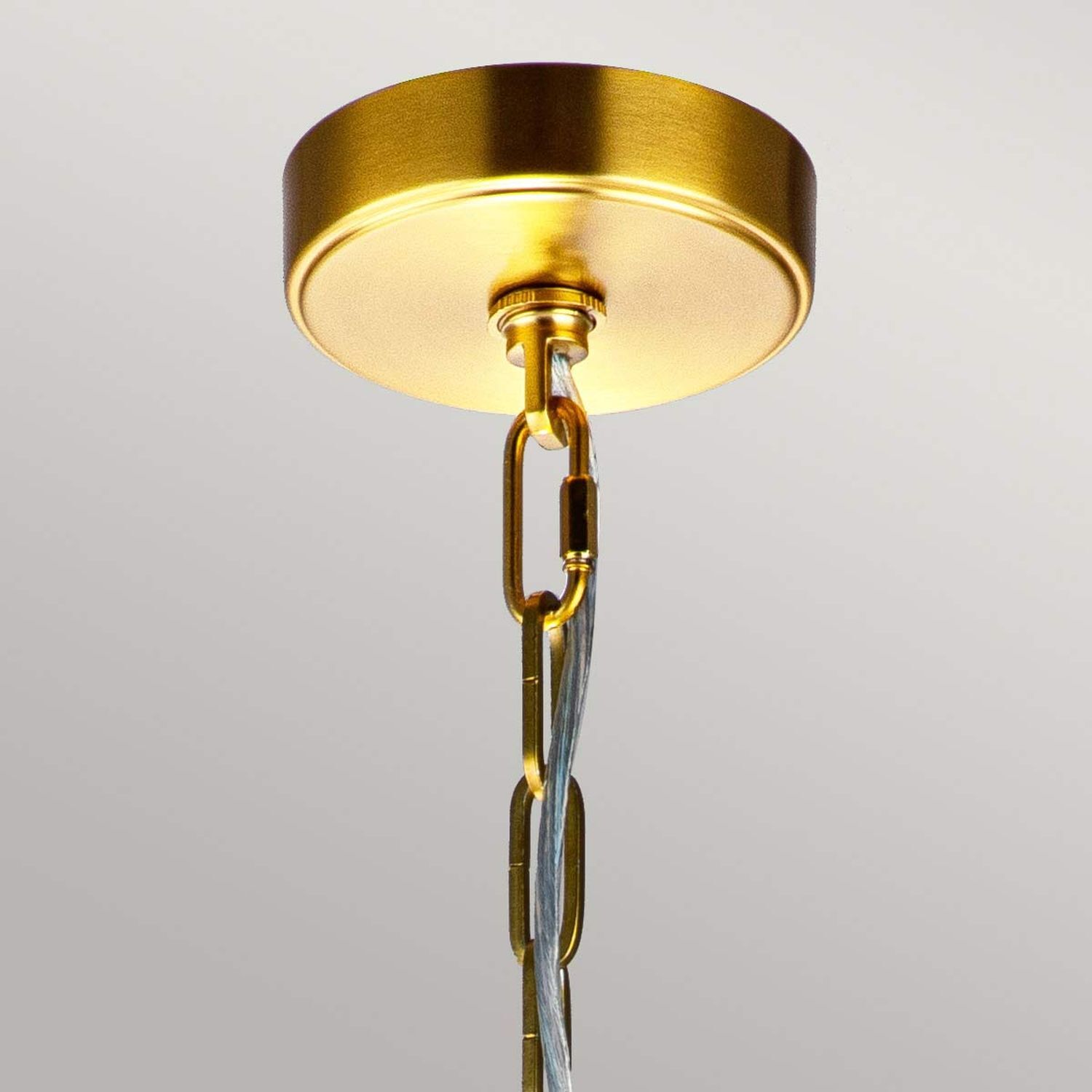 Pendelleuchte Metall B: 48,9 cm in Messing E27 verstellbar