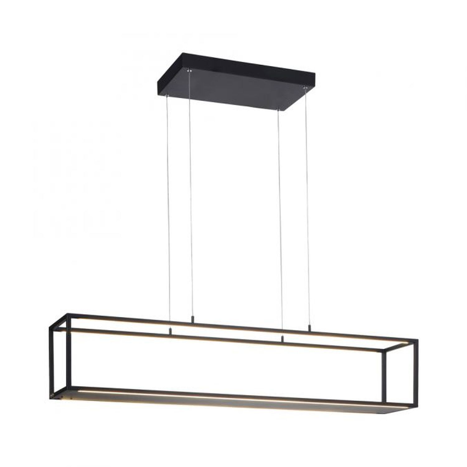 Schwarze LED Hängelampe dimmbar Touch 105 cm Memory Lampe