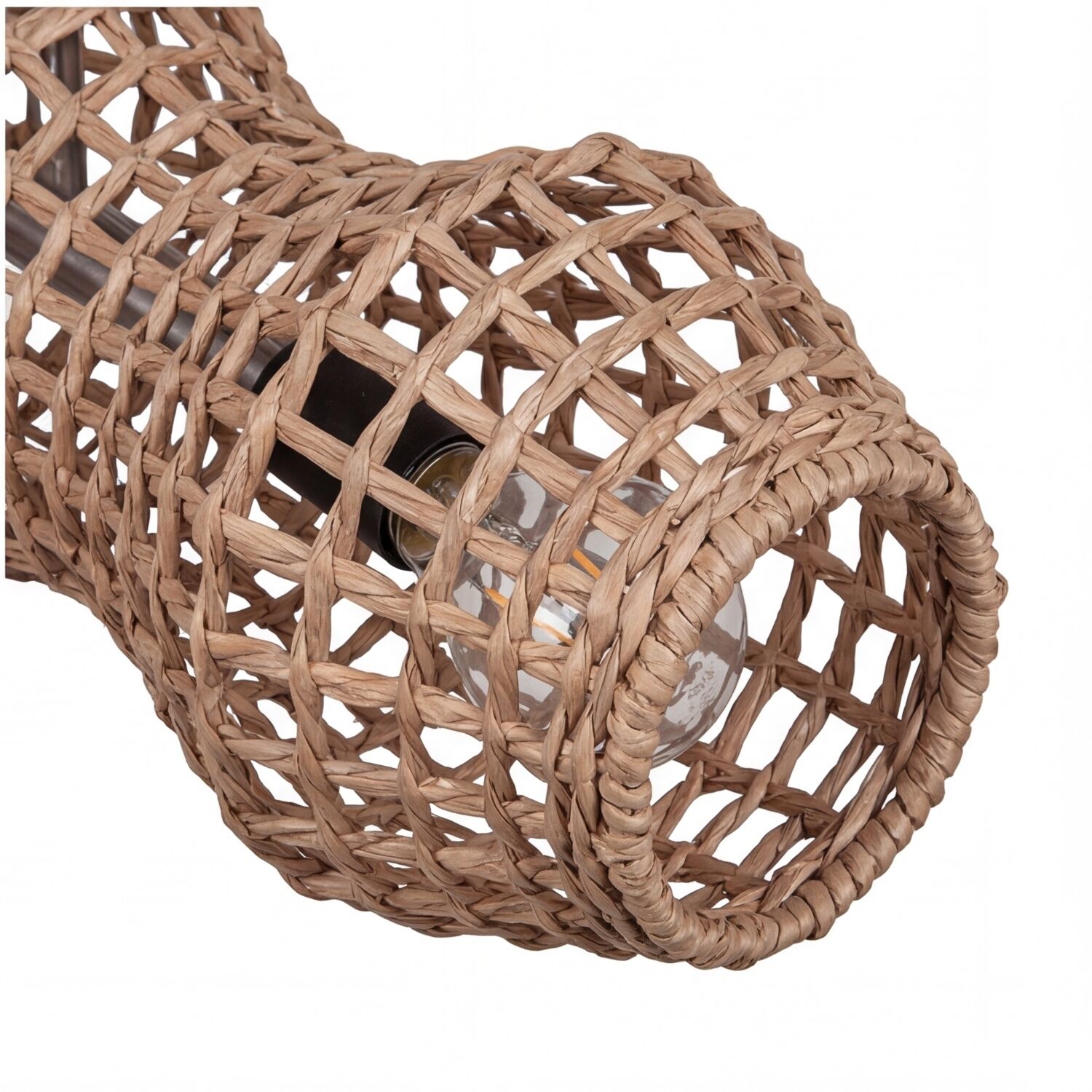 Wandkorb, Lichterkorb, Geflochtener Korb, Rattan, Lampenkorb