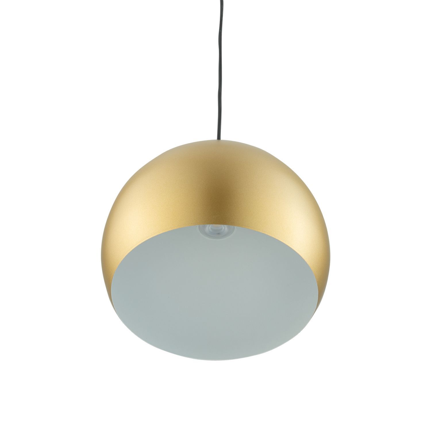 Pendelleuchte Gold matt GU10 Ø 27,5 cm Metall Retro Kugel Leuchte, Lampe, Deckenleuchte