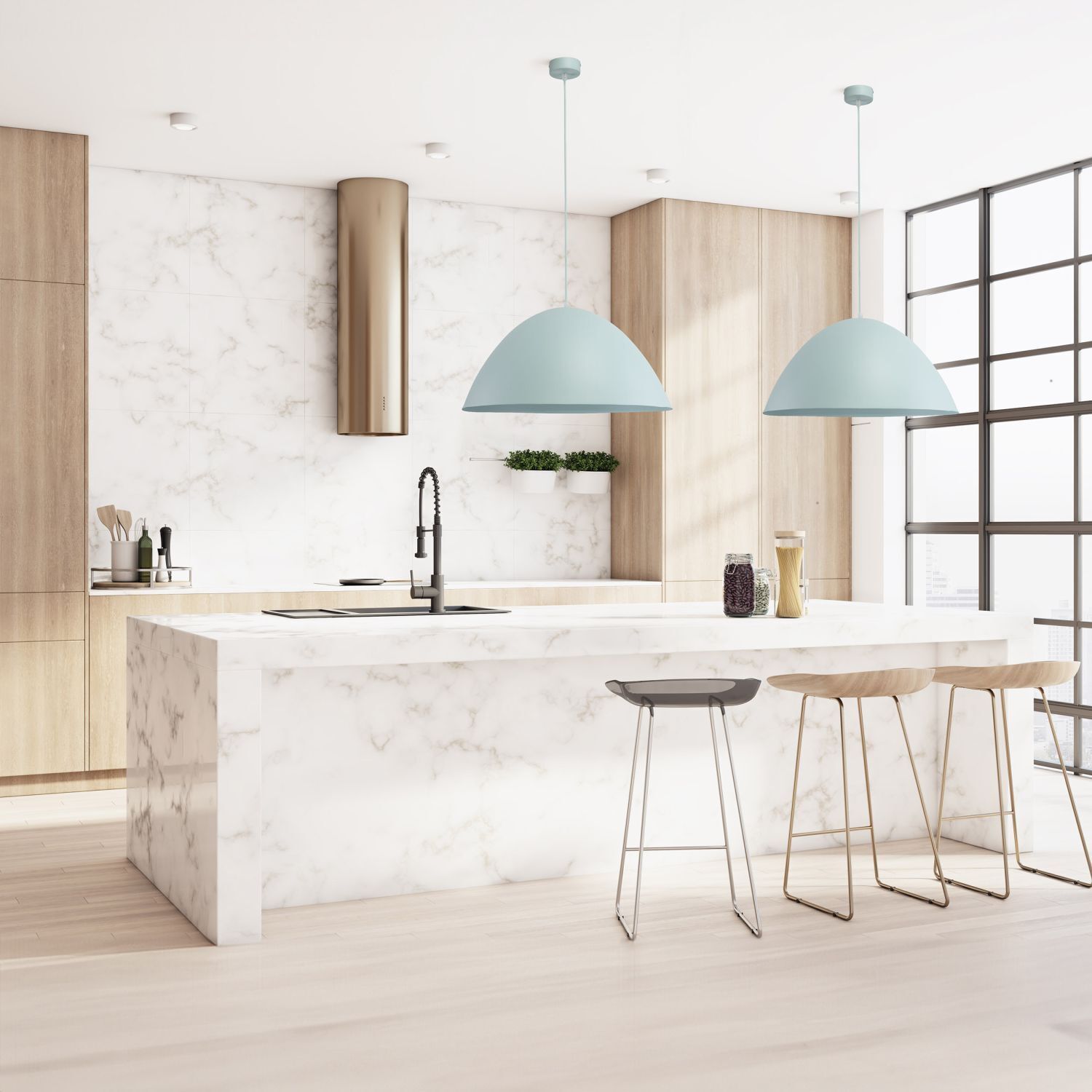 Hängeleuchte Metall Ø 50 cm H: max. 170 cm E27 Mint Grün Drinnen, Innenarchitektur, Küche, Lampe, Kücheninsel