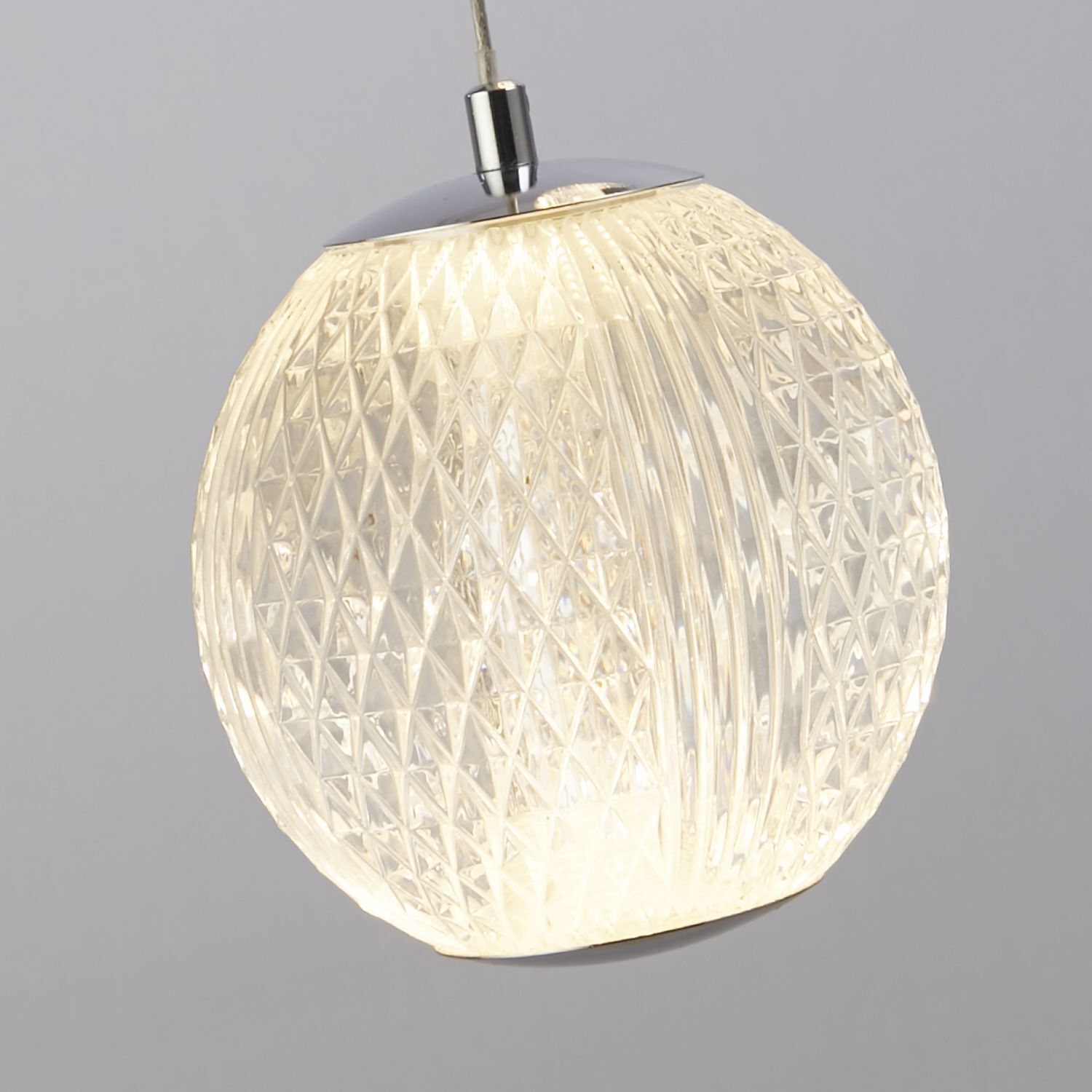 LED Pendelleuchte Metall 5-flammig 21 W L:30 cm Chrom