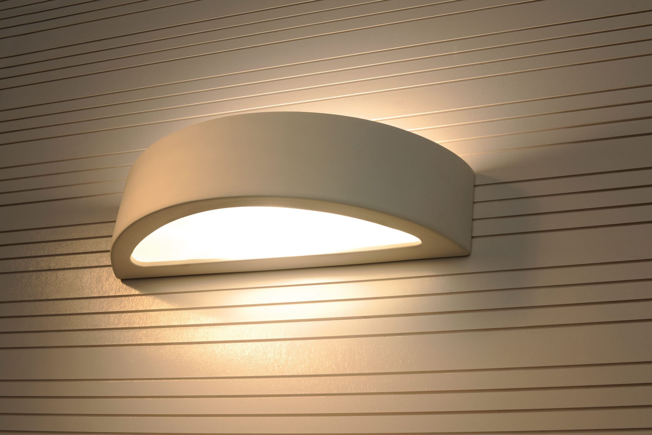 Gipslampe Weiß Bemalbar elegantes Licht E27 ORION