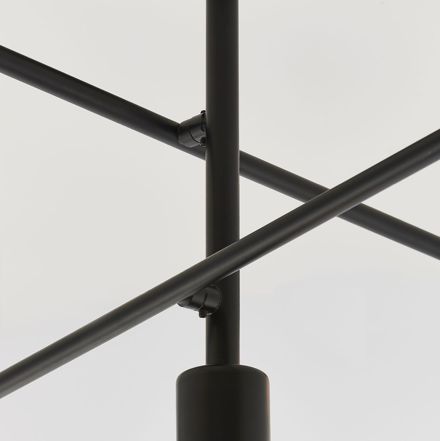 Deckenlampe Schwarz Metall 53 cm breit Retro für 5x E27
