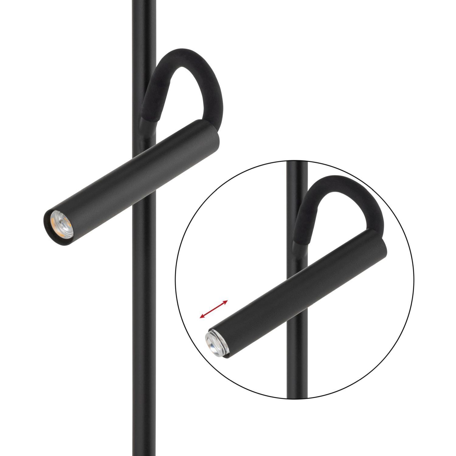 Licht, Stablicht, Wandleuchte, Schwarz, Drahtloser Lichtstrahl