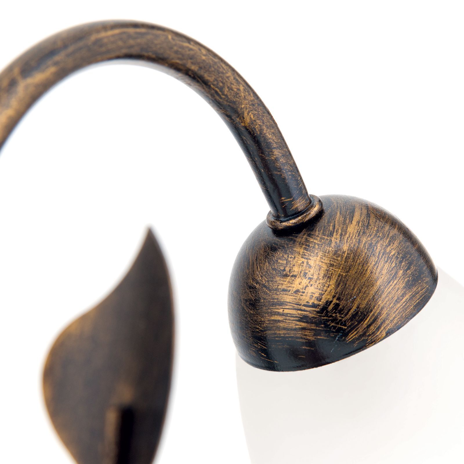 Nachttischleuchte Metall Glas 33 cm Shabby Antik Weiß wandhalter, kerzenhalter, metall, antik, kupfer