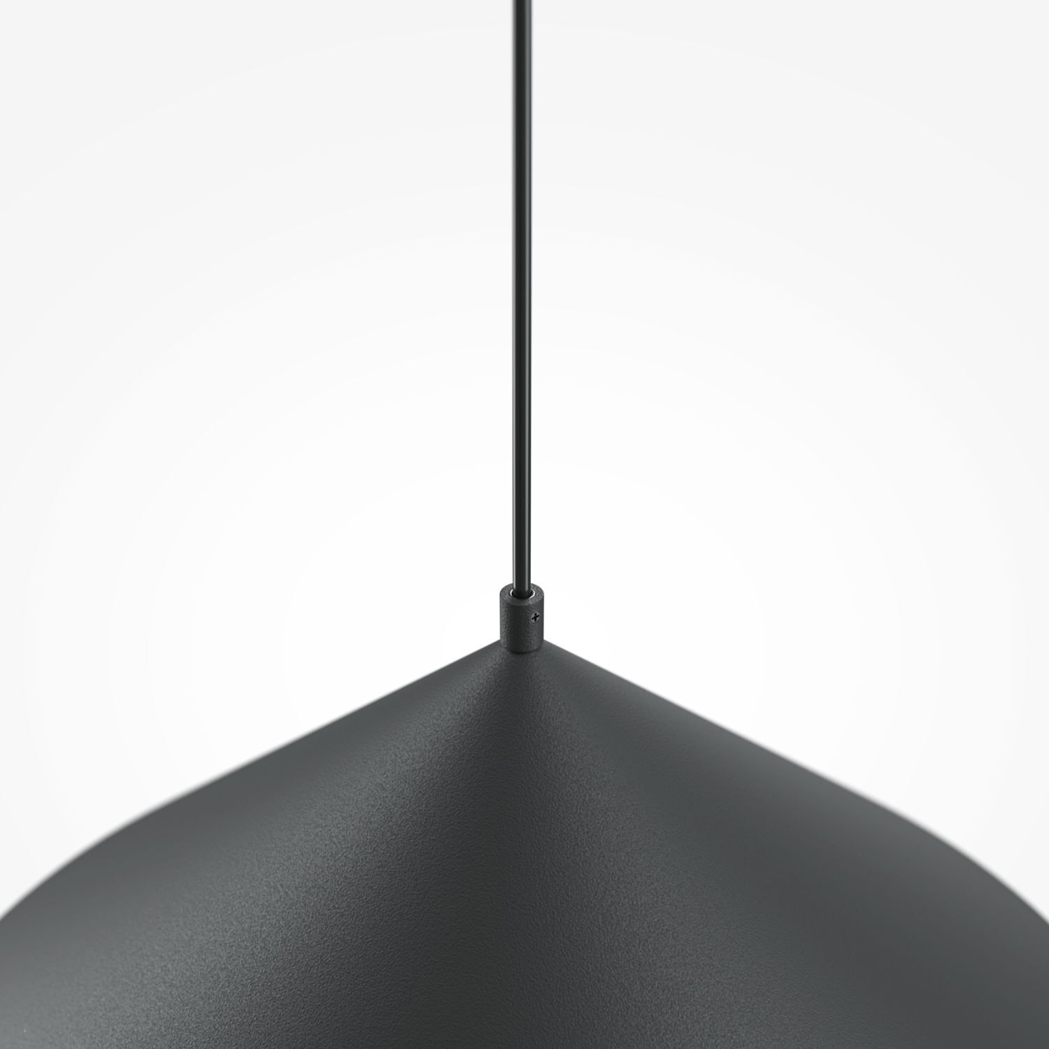 Hängeleuchte Metall Ø 35 cm rund H: max. 318 cm Schwarz