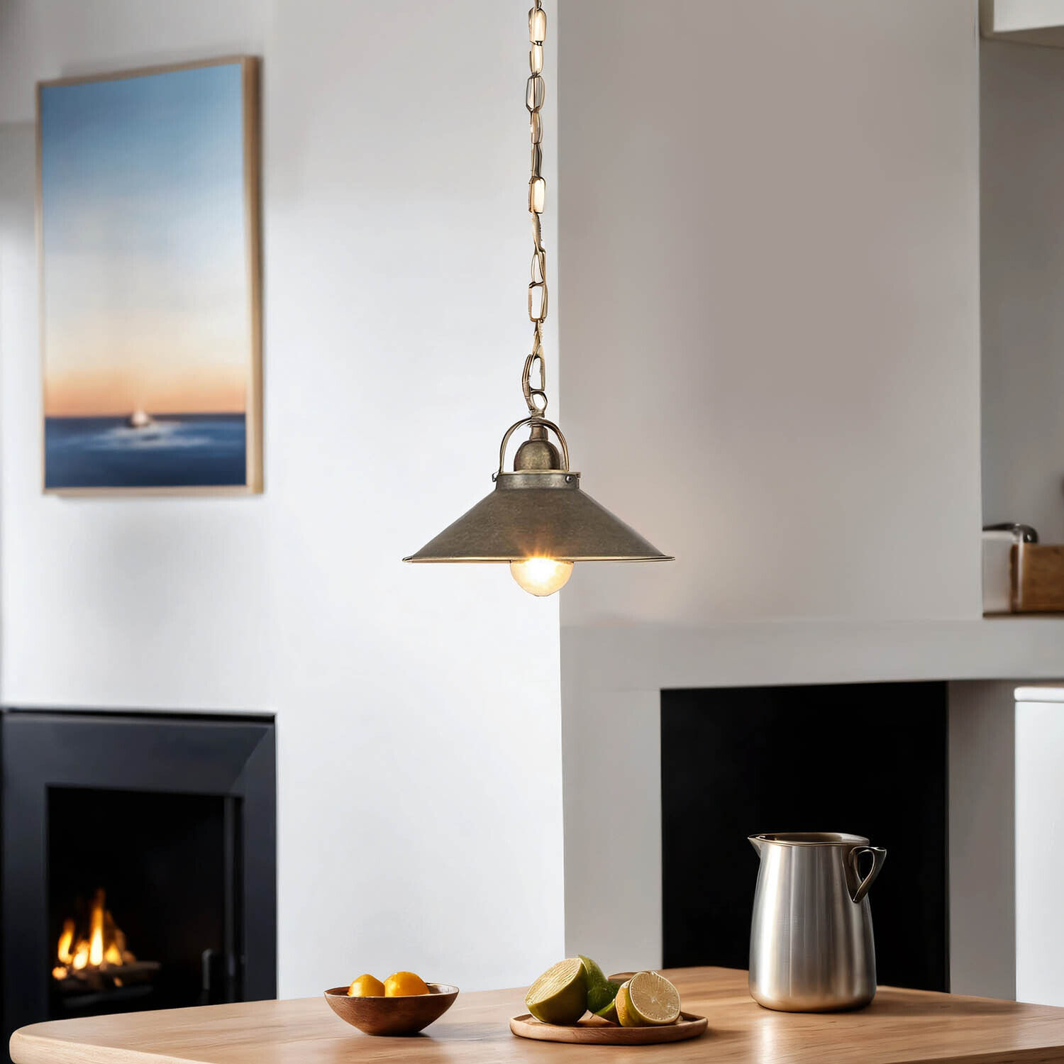 Hängelampe Antik Bronze Handarbeit