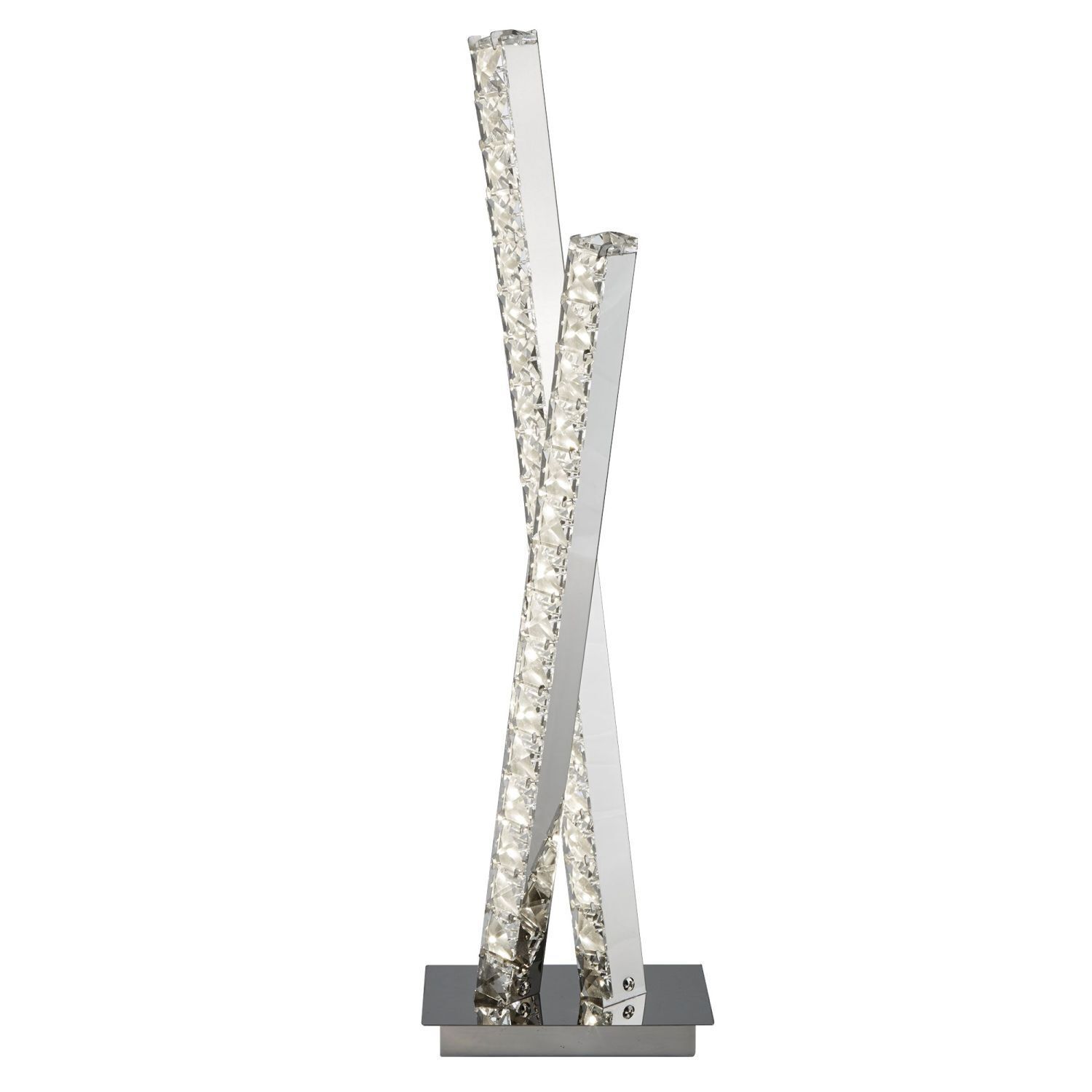 LED Tischleuchte in Chrom Metall Glas 56 cm 13 W 360 lm