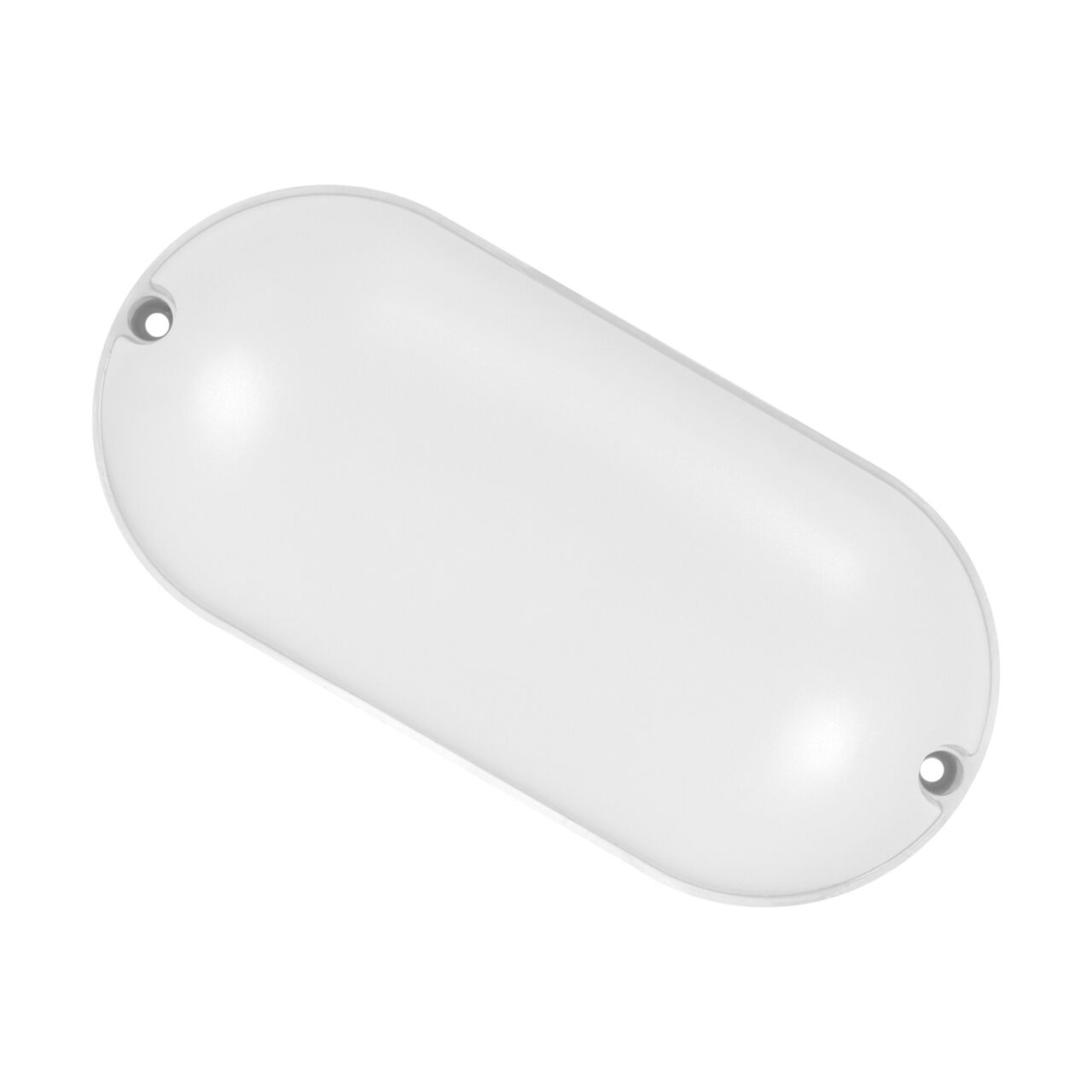 LED Außenleuchte Decke IP65 Weiß oval blendarm Schild, Abdeckung, Metallplatte, Weiß, Halterung