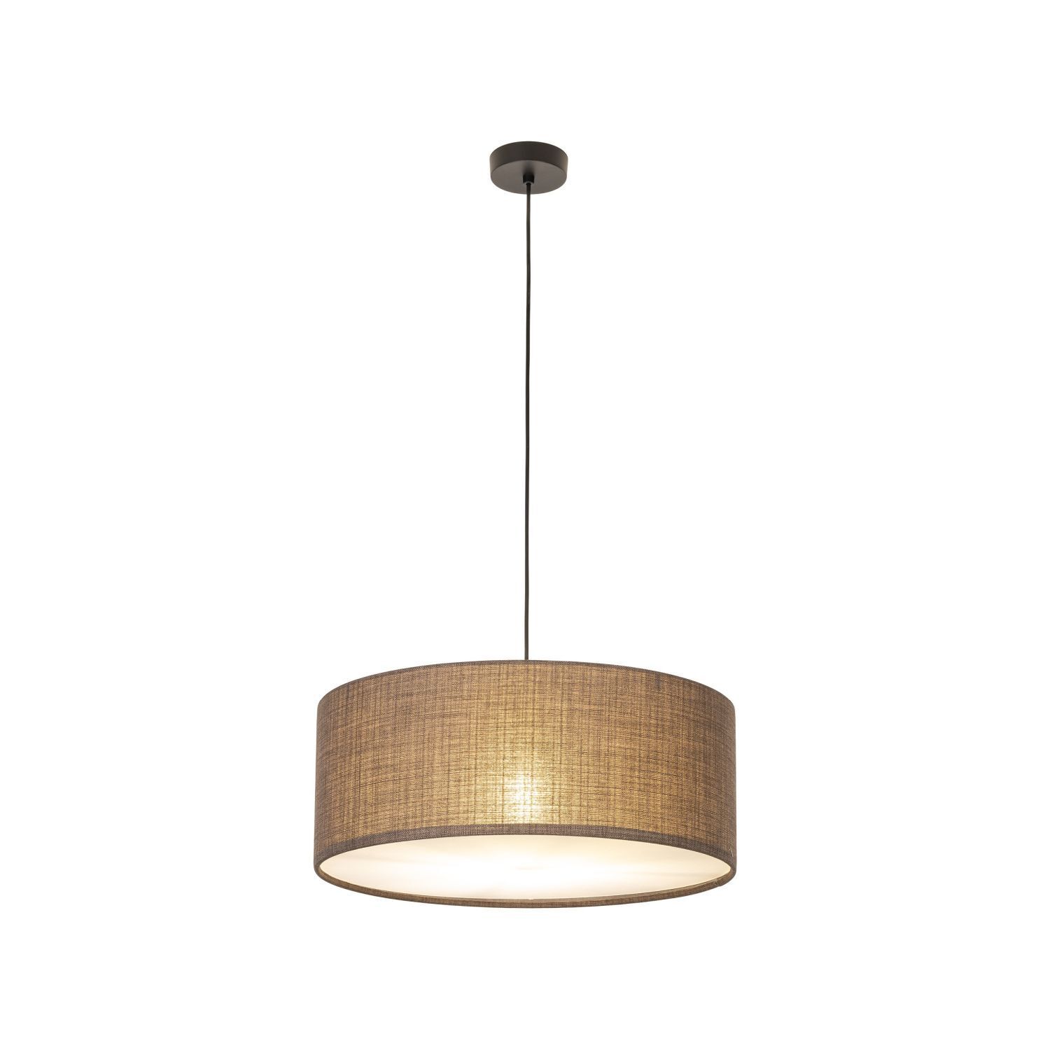 Hängeleuchte rund Ø 50 cm Jute H: max. 110 cm 3x E27 Lampe, Kronleuchter, Leuchte
