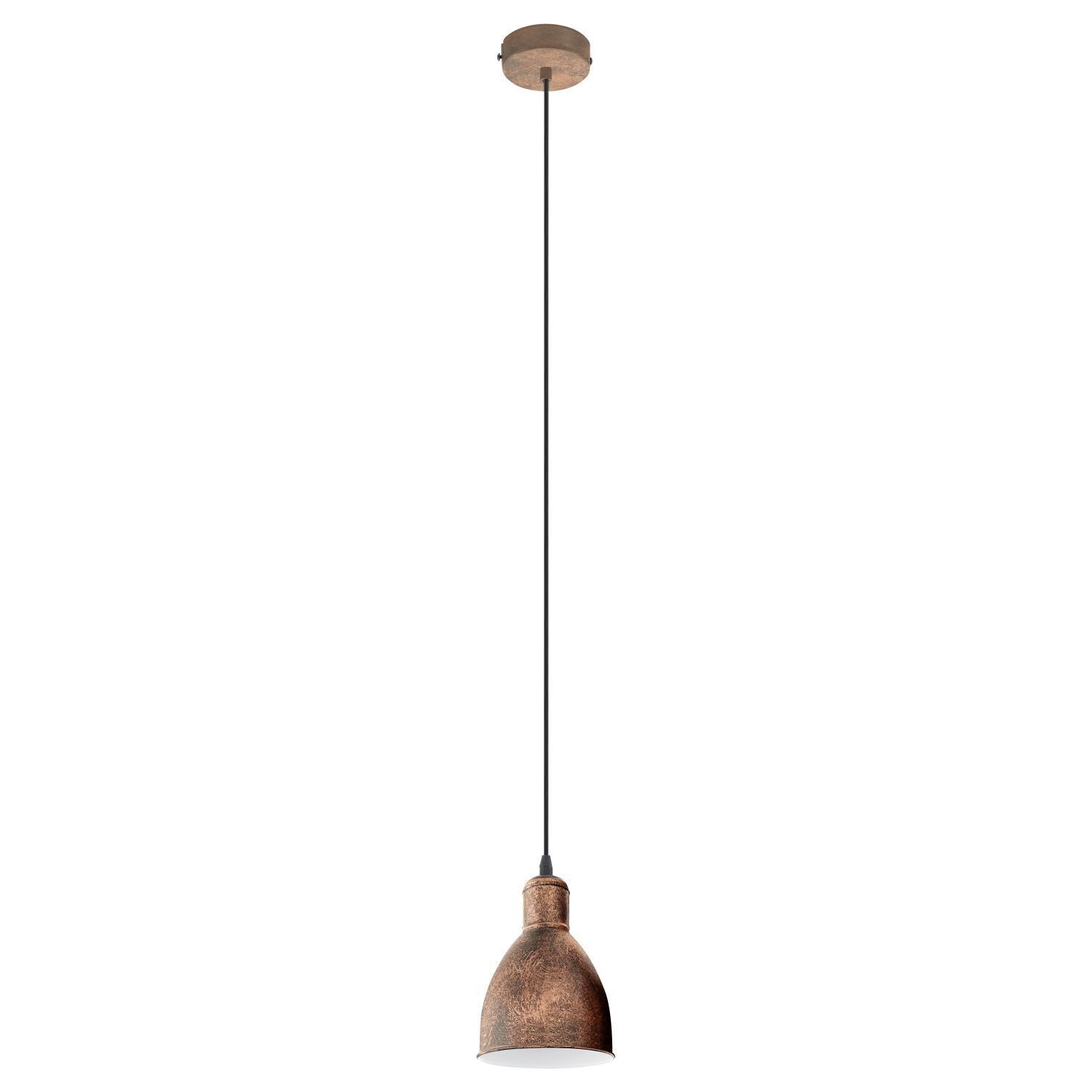 Hängeleuchte Priddy 1 Kupferantik Ø15,5cm