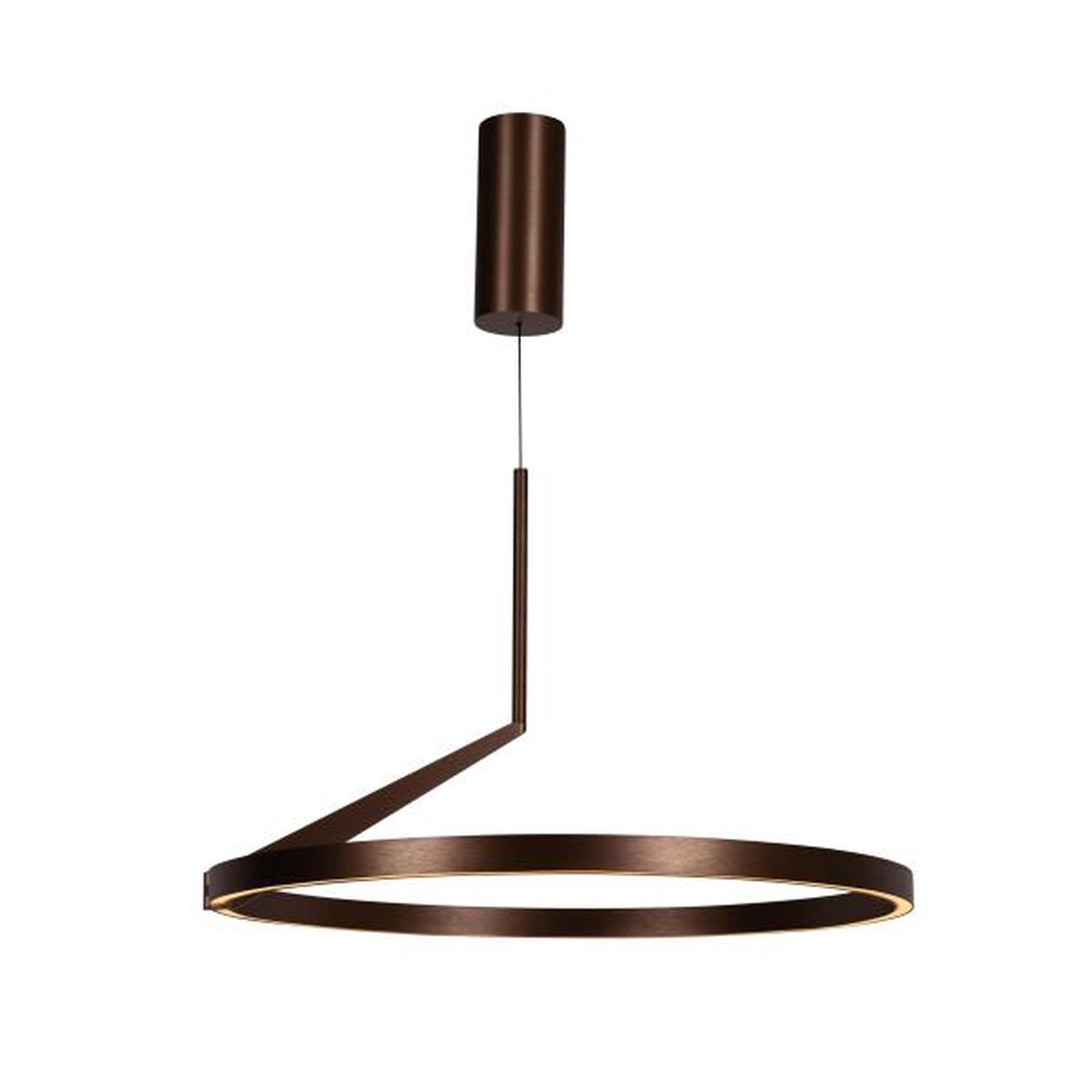 LED Pendelleuchte Kaffeebraun Ø60 cm 2700 K modern rund