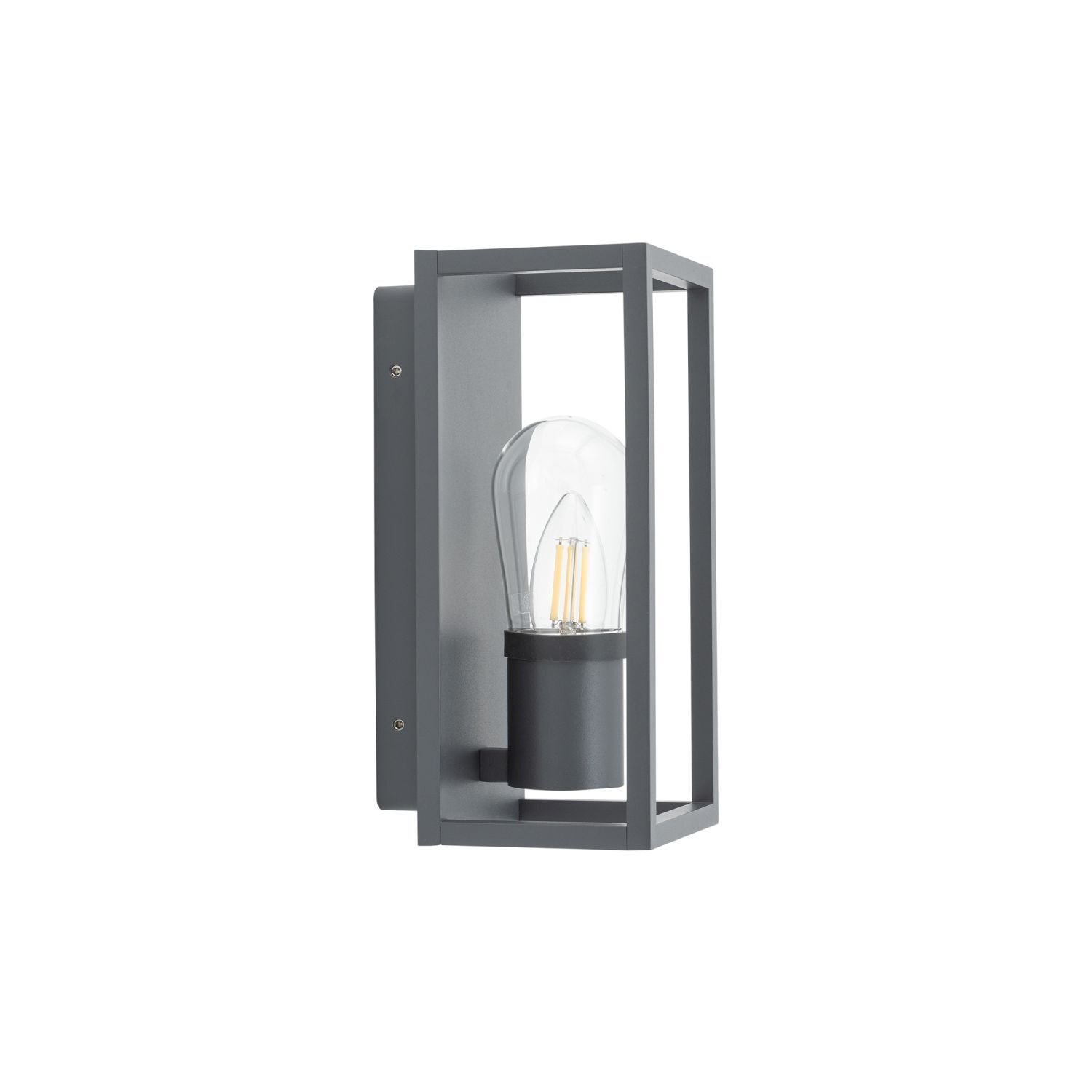Außenwandleuchte Grau IP54 E14 Glas Aluminium Modern