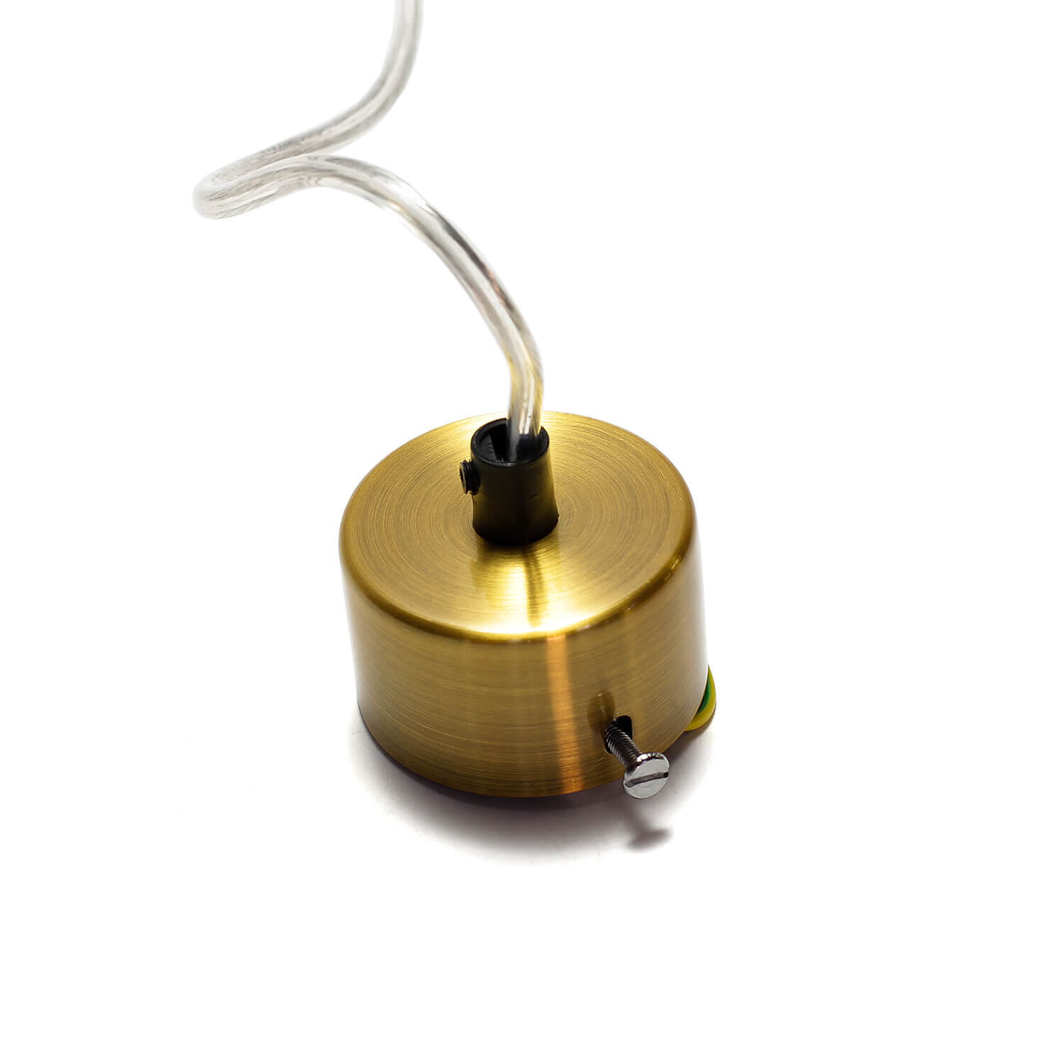 Hängelampe in Messing Ø5,5cm Metall Wohnzimmer Spule, Spirale, Maschine, Rotor