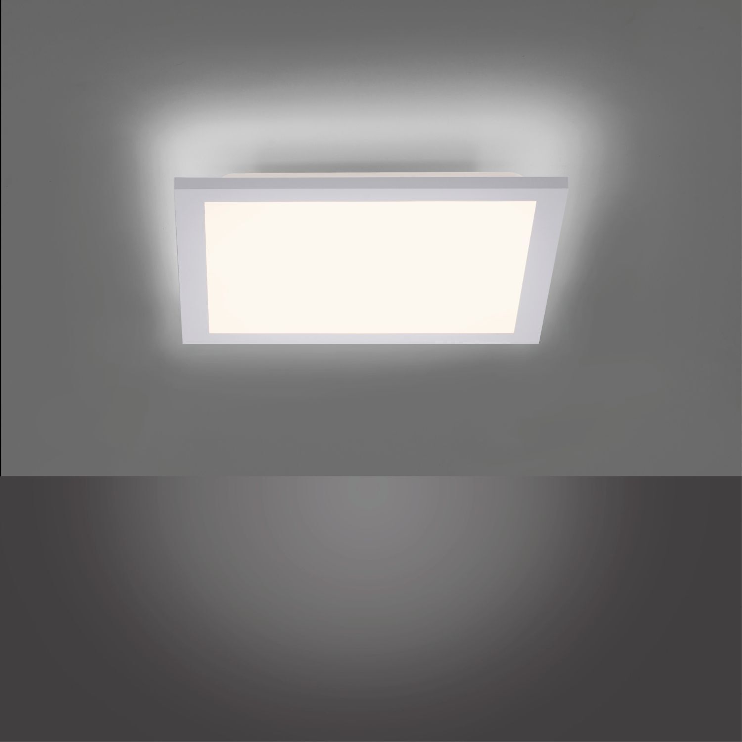 Weiße LED Deckenleuchte flach blendarm B:29,5 cm 3000 K Deckenleuchte
