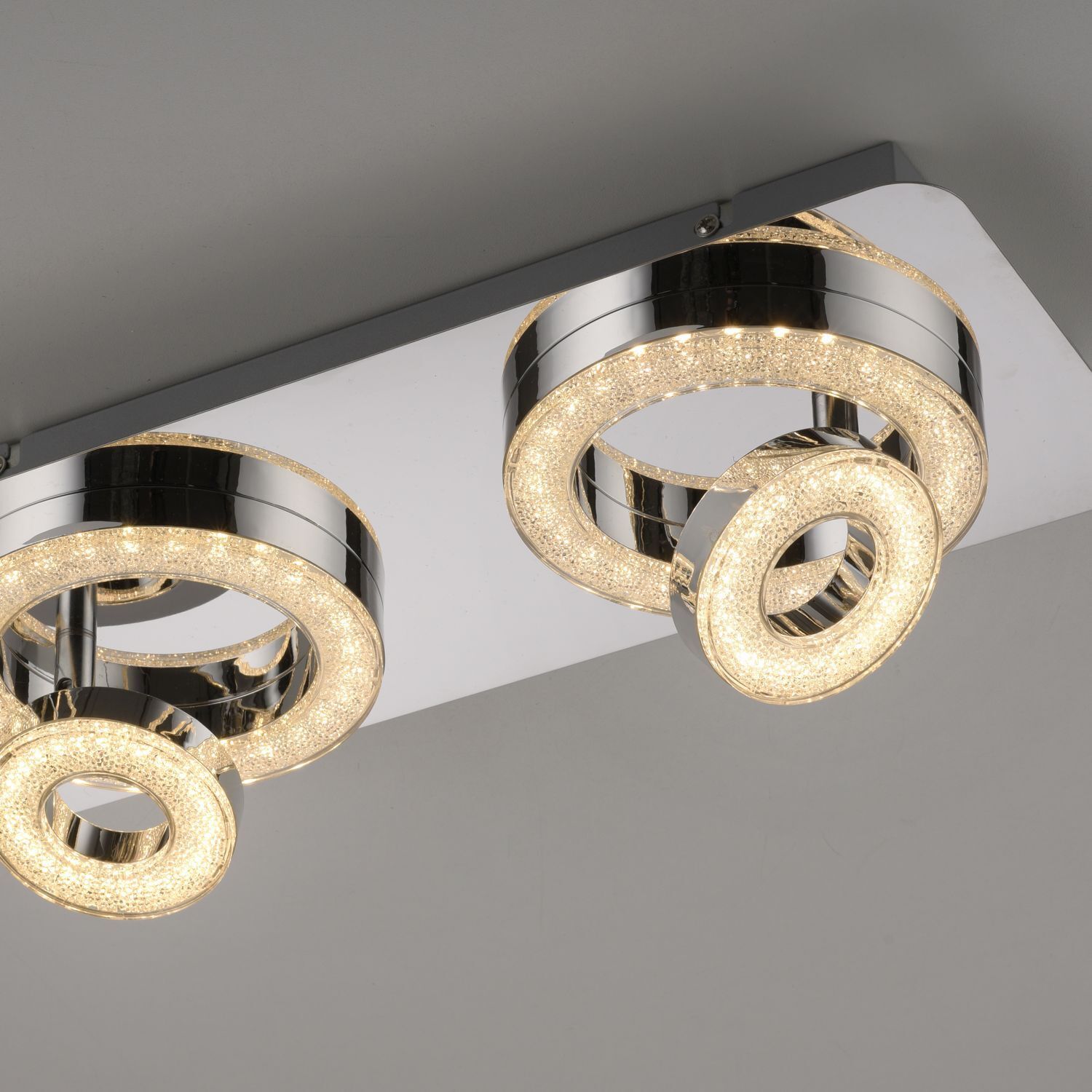 LED Deckenspot Metall flexibel 3000 K 1200 lm Chrom Deckenleuchte, Leuchte, Klebeband