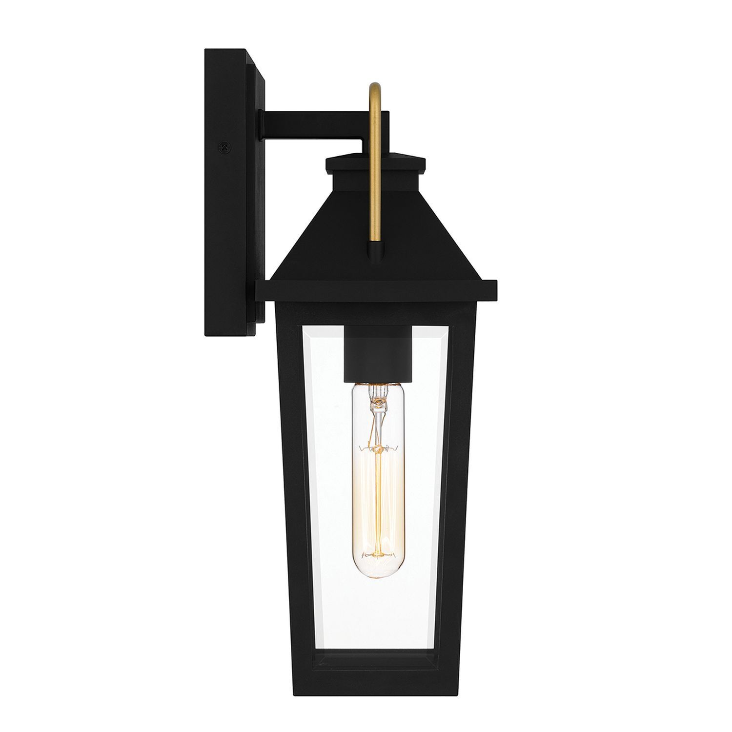 Außenwandlampe Schwarz E27 IP44 H: 37 cm Rustikal Lampe