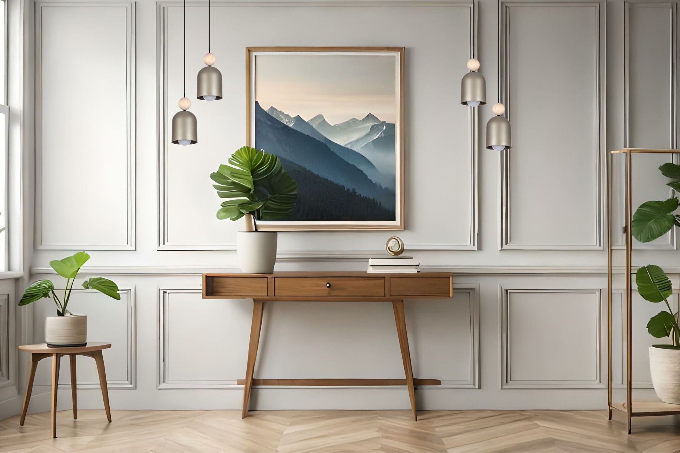 Innenarchitektur, Mobiliar, Tabelle, Pflanze, Gemälde