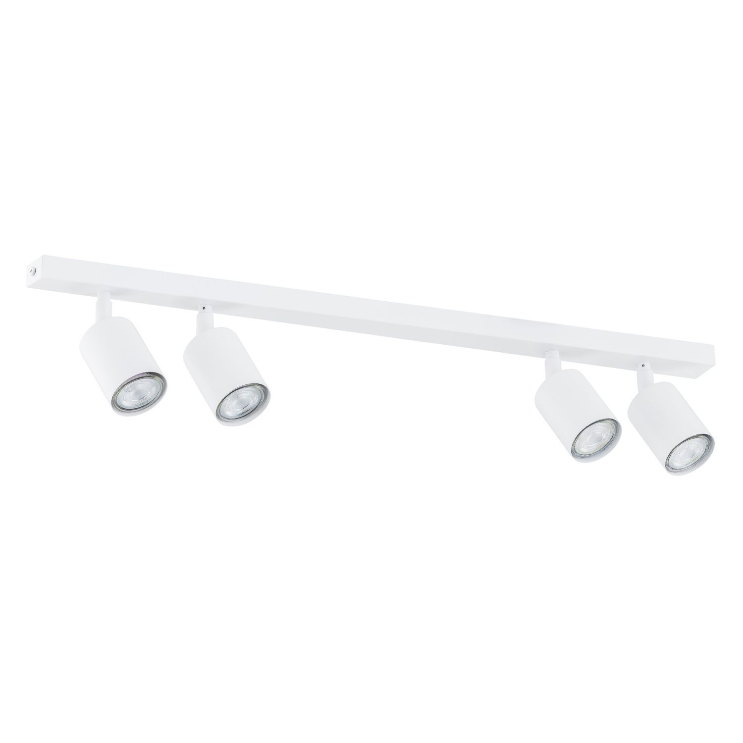 Deckenlampe Weiß 70 cm lang Metall schwenkbar GU10 4-flammig