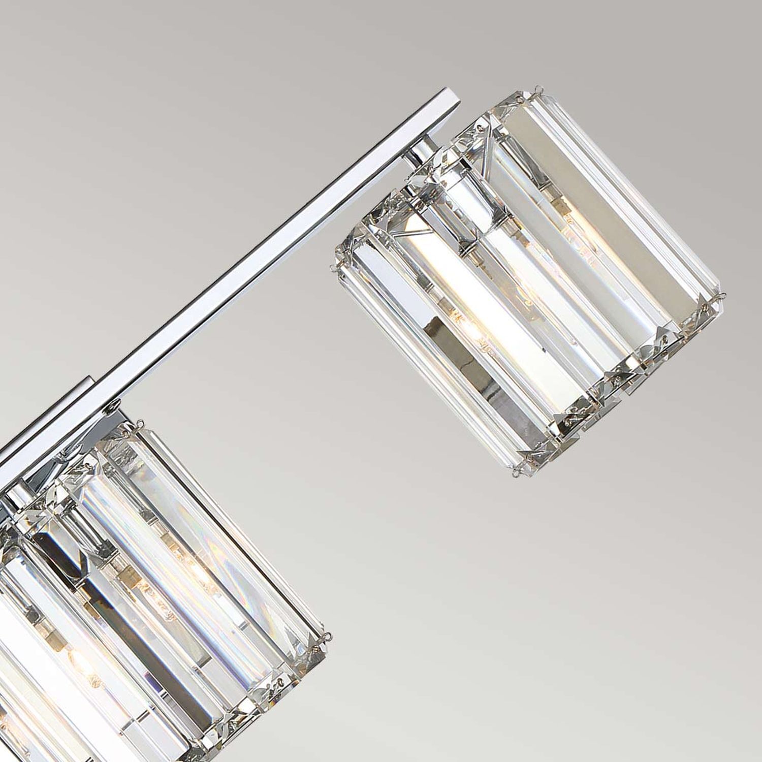 Wandlampe Badezimmer mit 3x LED G9 Kristall IP44 Chrom