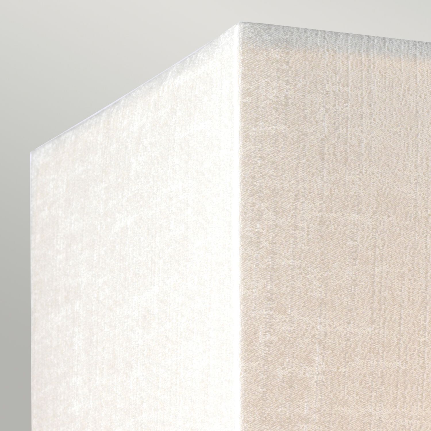 Wandleuchte Stoff Schirm Up Down Creme Chrom eckig Lampe, Dekoration für Zuhause