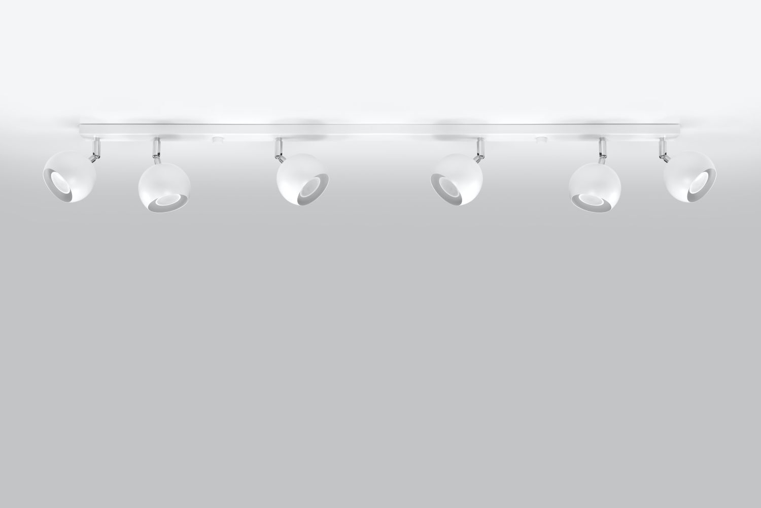 Große Deckenlampe Weiß 120 cm lang 6x GU10