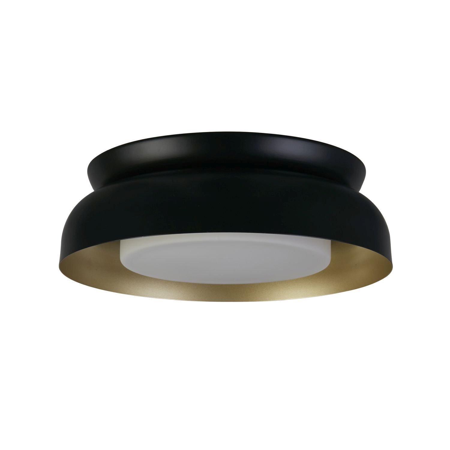 Deckenlampe Metall in Schwarz Gold E14 B:36,5 cm rund