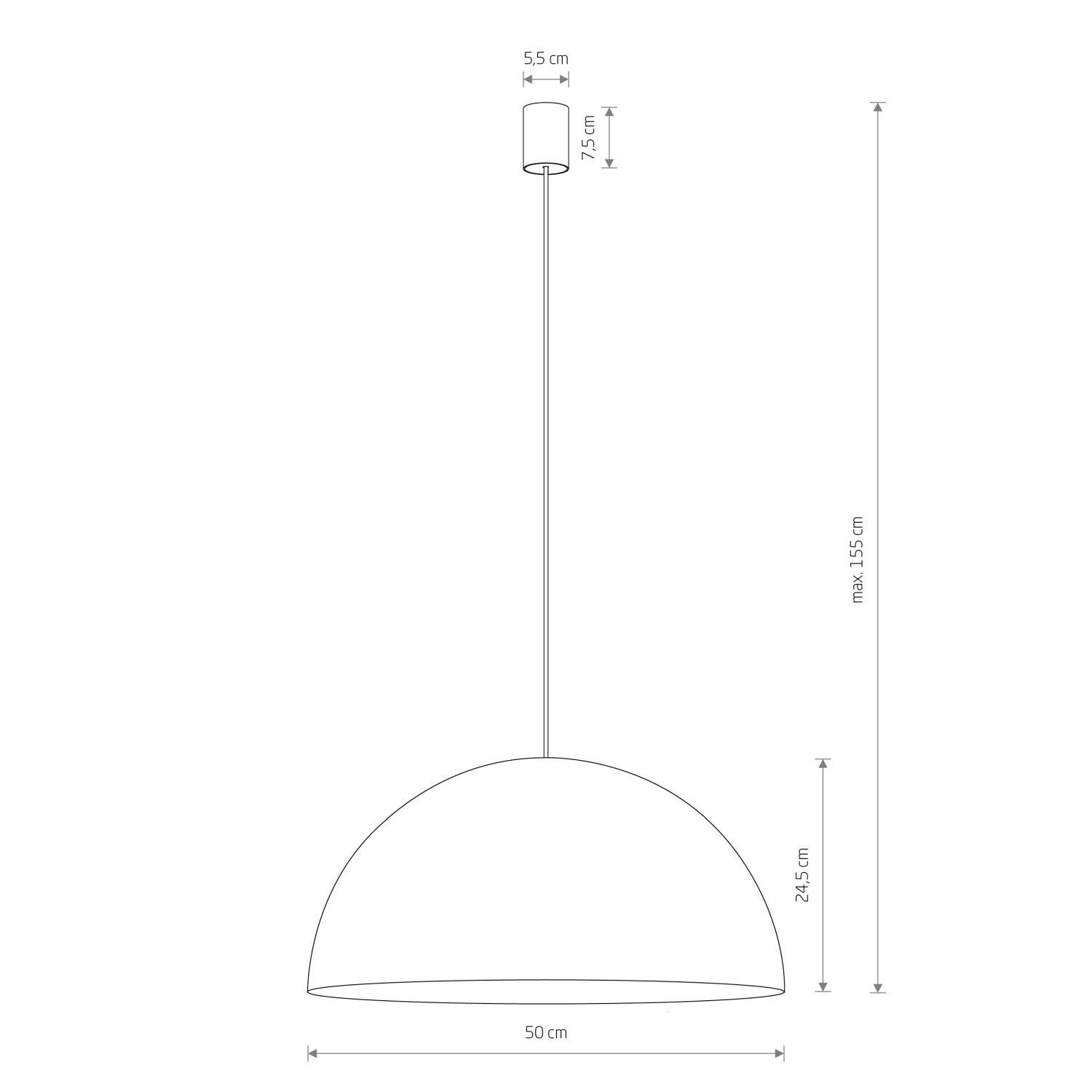 Hängeleuchte Kupfer matt Ø 50 cm 4x GX53 Metall
