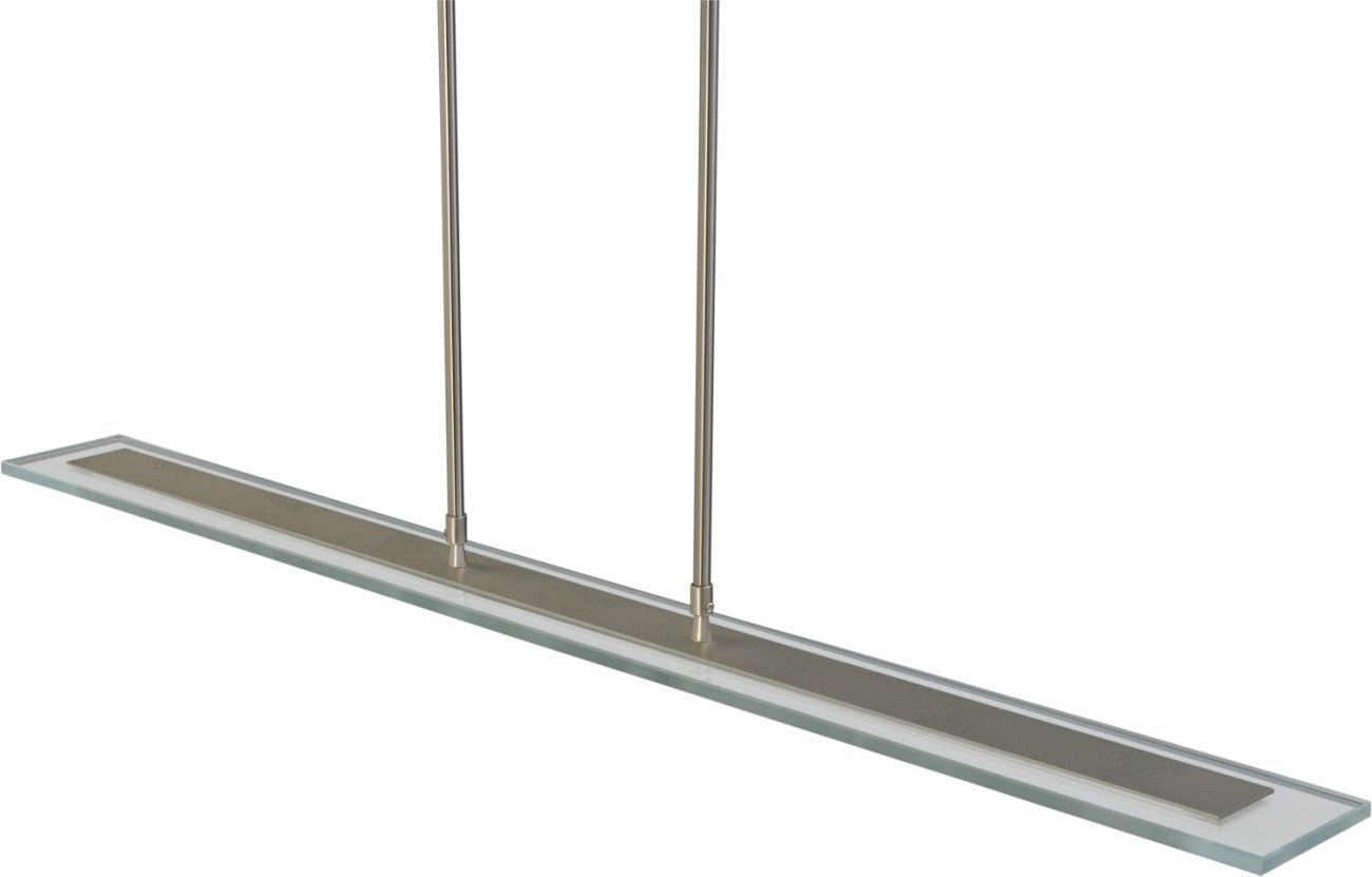 Dimmbare LED Pendellampe VIGO Glasschirm in Nickel
