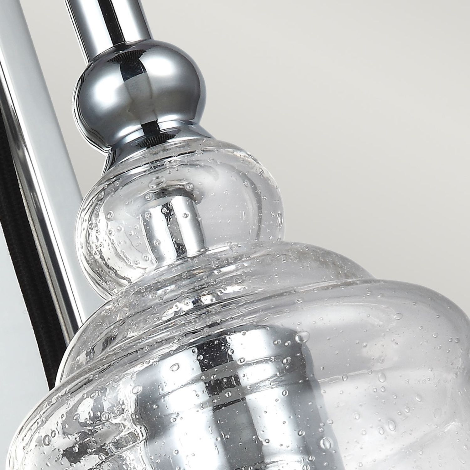 Wandlampe Metall Glas E27 44,1 cm hoch Chrom GREDA