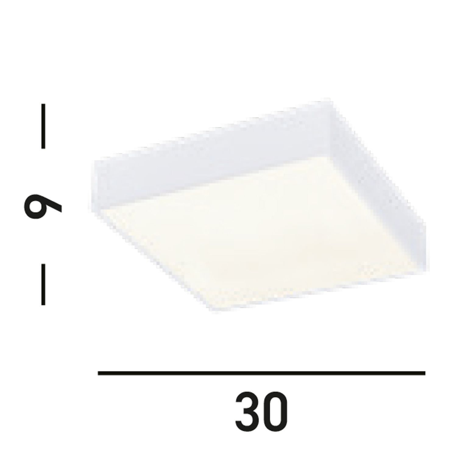 LED Deckenlampe Aluminium 16 W 3000 K IP44 B:30 cm Weiß