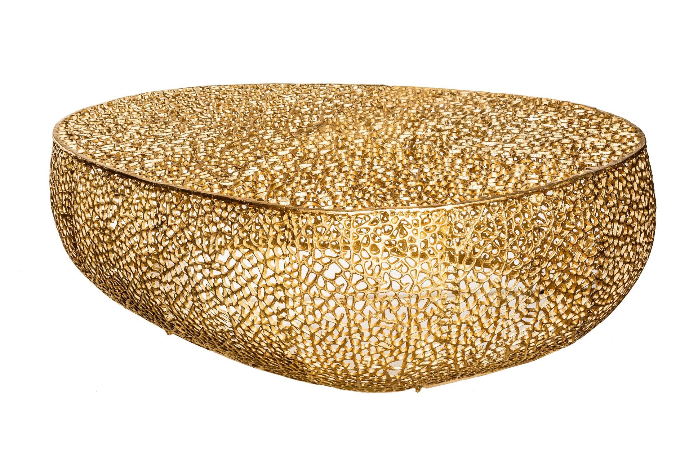 Couchtisch Metall in Gold 122 x 122 cm Handarbeit