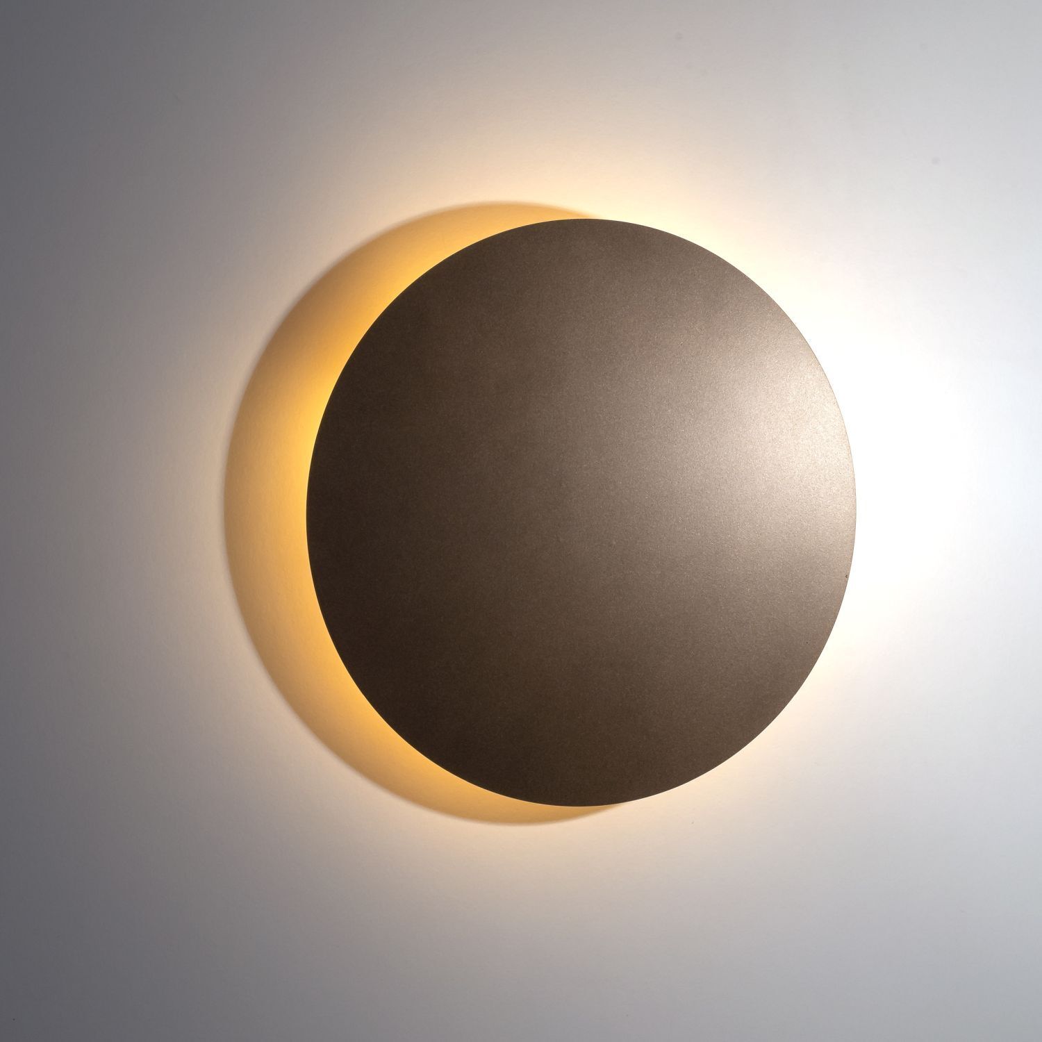 Wandlampe rund Metall Ø 20 cm 2x G9 indirektes Licht Braun