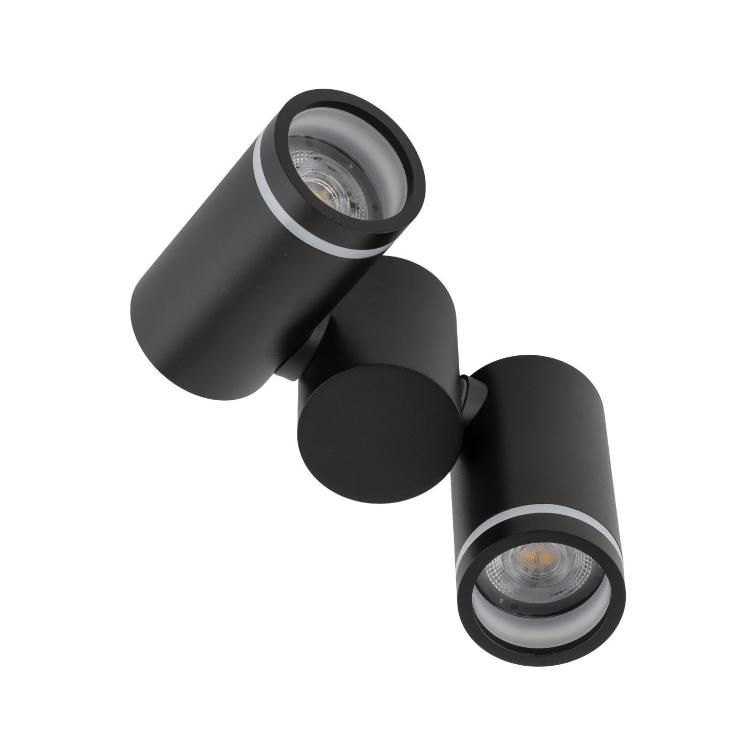 Deckenstrahler Metall klein L: 17 cm Schwarz 2x GU10 Beleuchtung, Gerät, Fön, Elektrisches Gerät